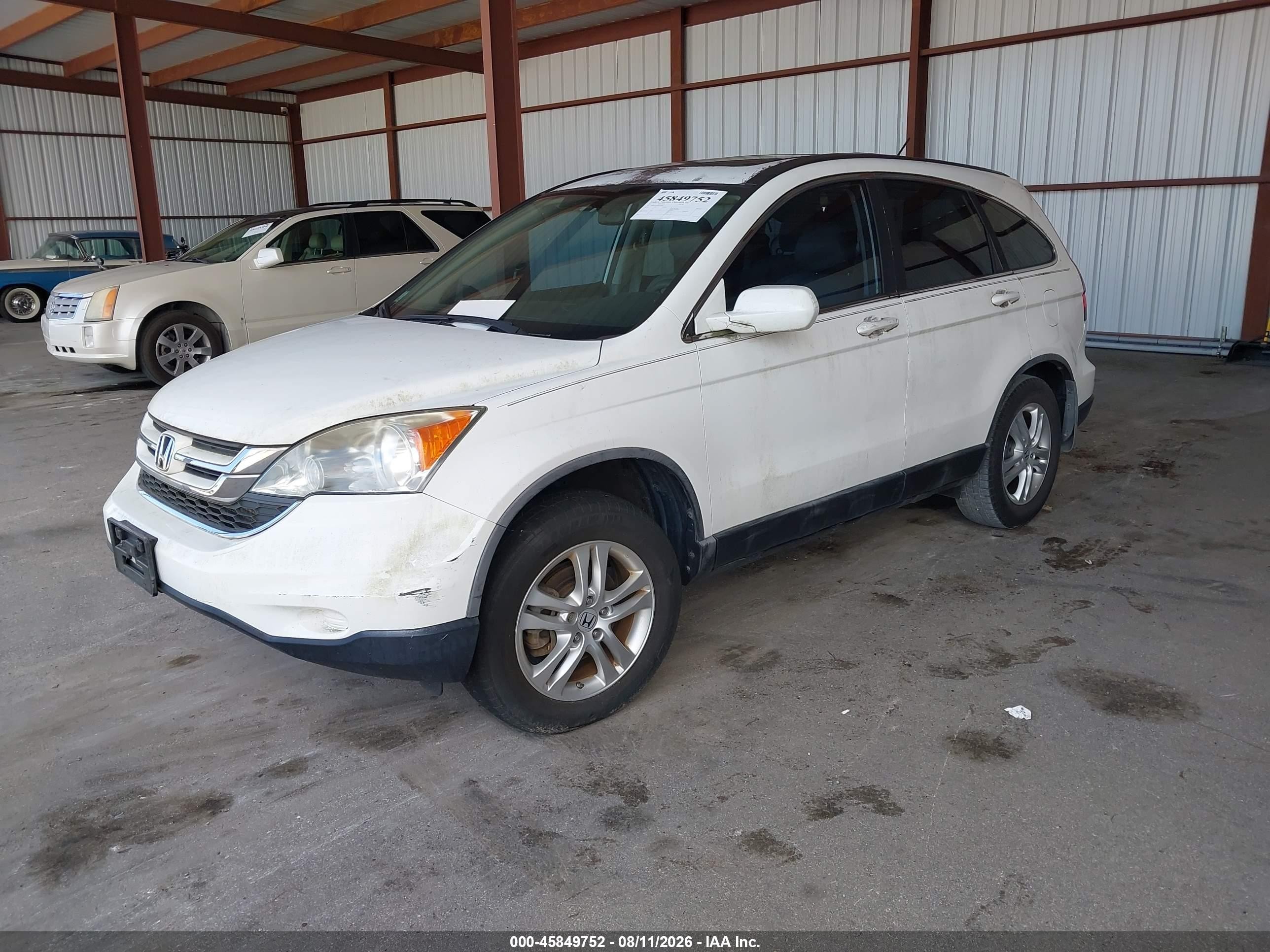 2011 Honda Cr-v Ex-l White vin: 5J6RE3H72BL015882