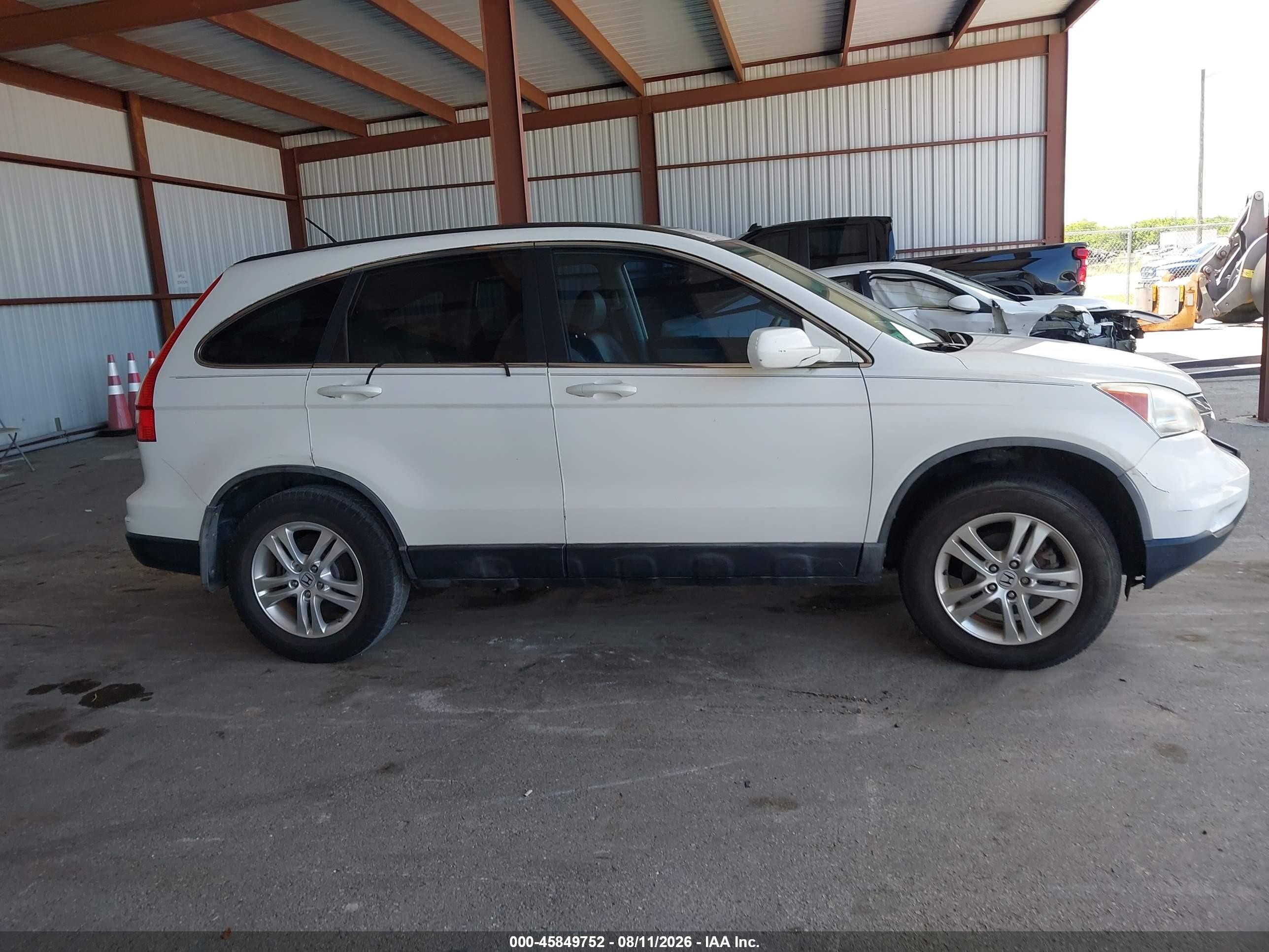 2011 Honda Cr-v Ex-l White vin: 5J6RE3H72BL015882