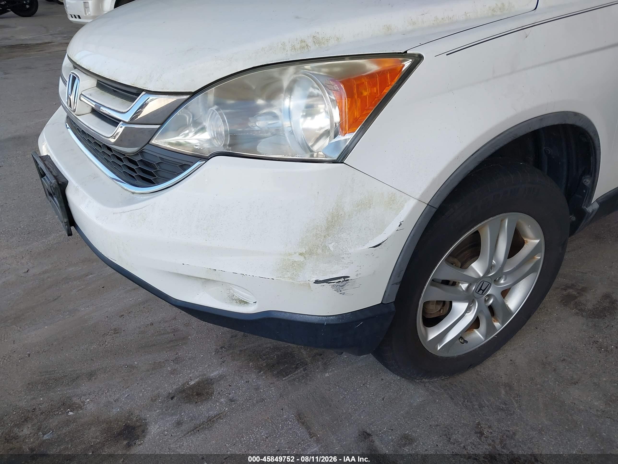 2011 Honda Cr-v Ex-l White vin: 5J6RE3H72BL015882