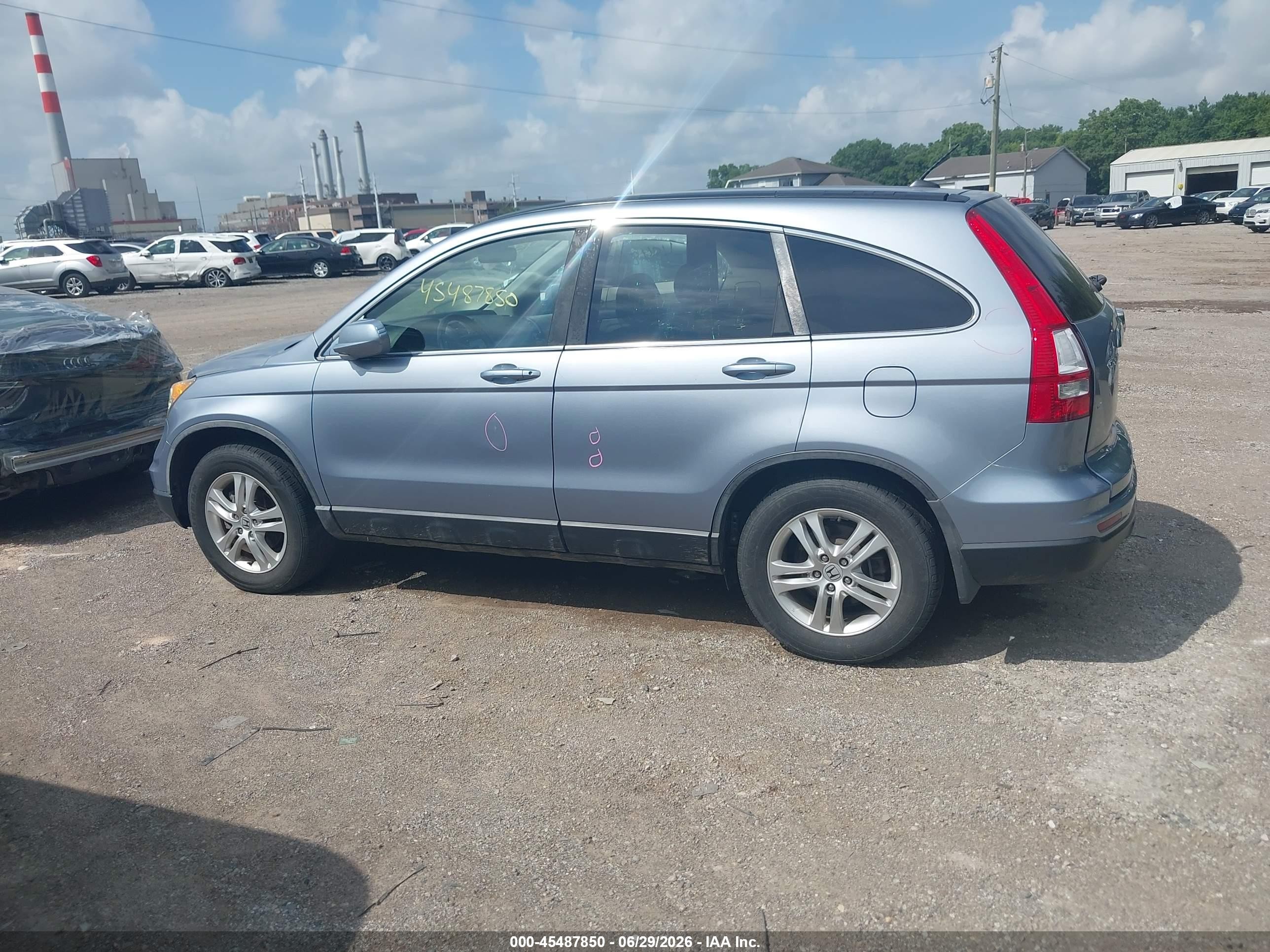 2011 Honda Cr-v Ex-l Blue vin: 5J6RE3H72BL016403