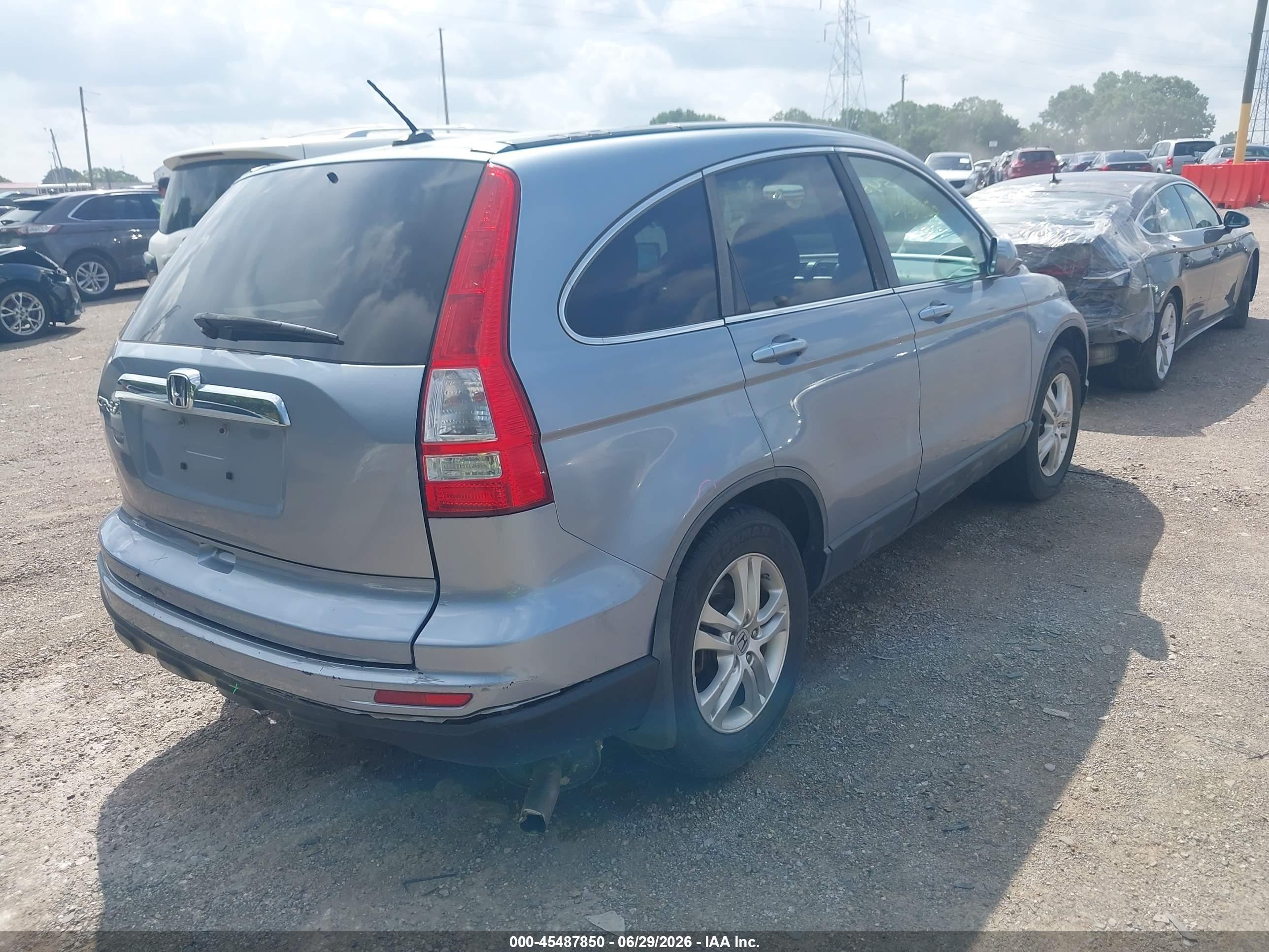 2011 Honda Cr-v Ex-l Blue vin: 5J6RE3H72BL016403