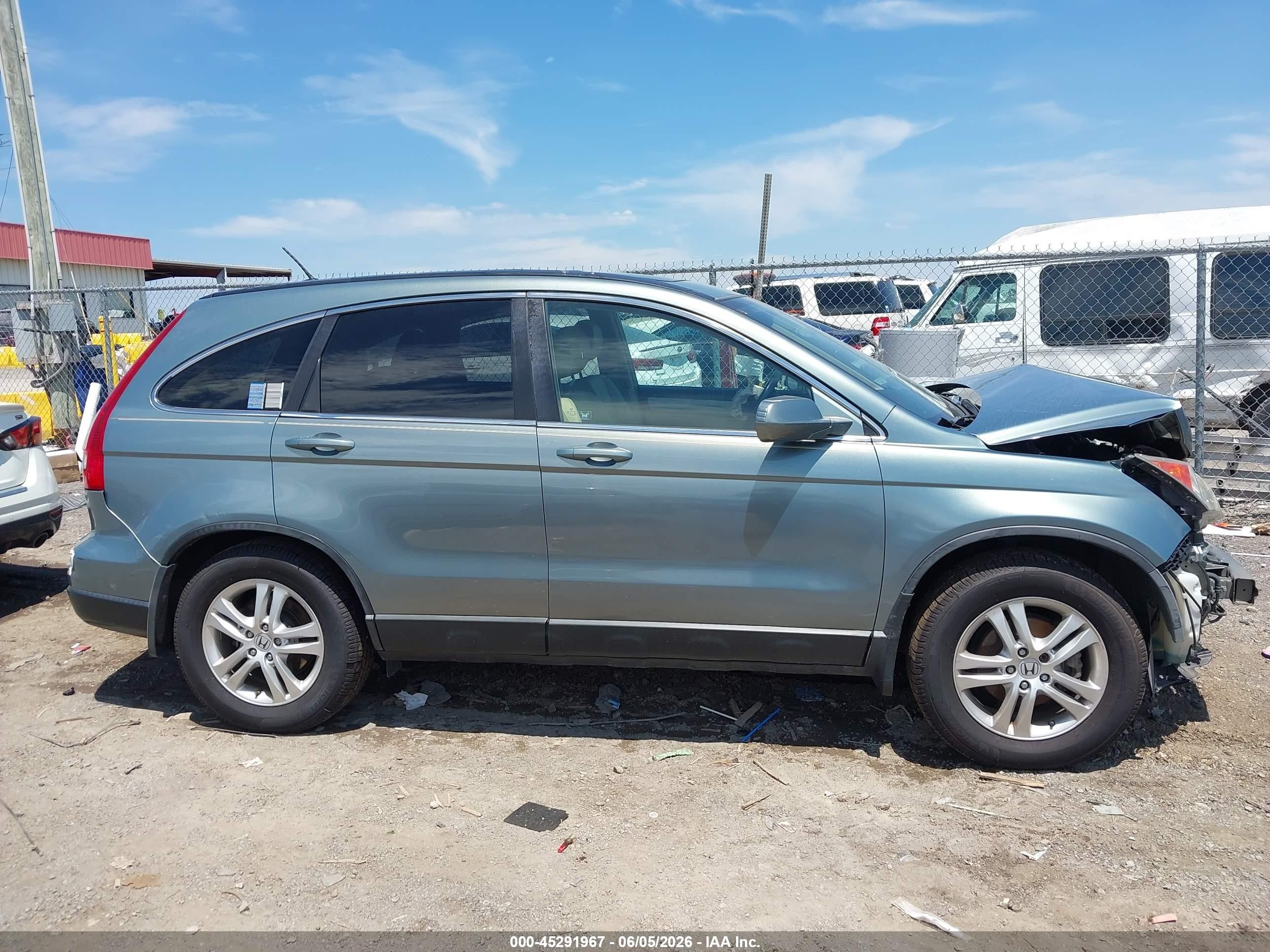 2010 Honda Cr-v Ex-l Light Blue vin: 5J6RE3H73AL039297