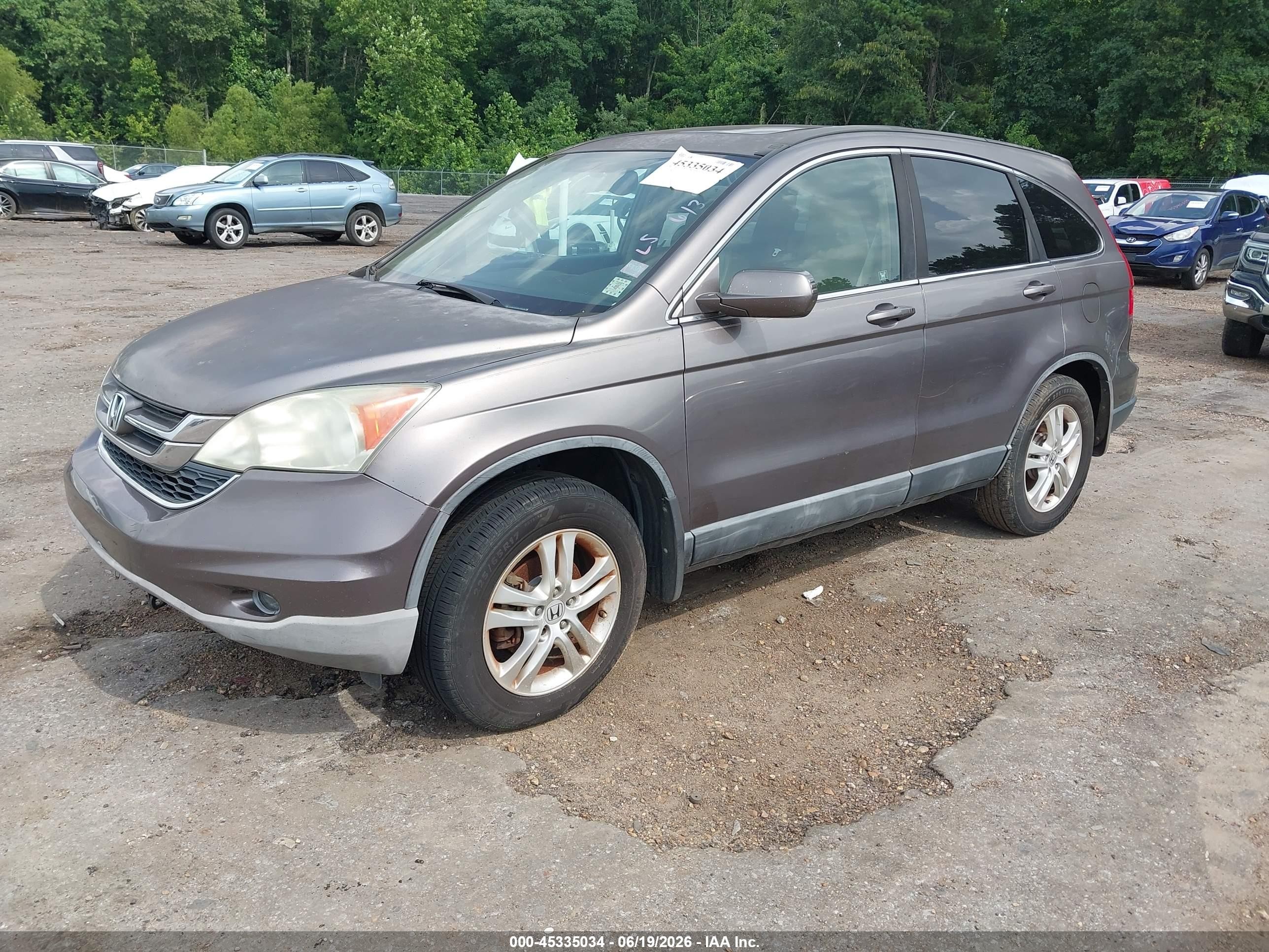 2010 Honda Cr-v Ex-l Gray vin: 5J6RE3H73AL048386