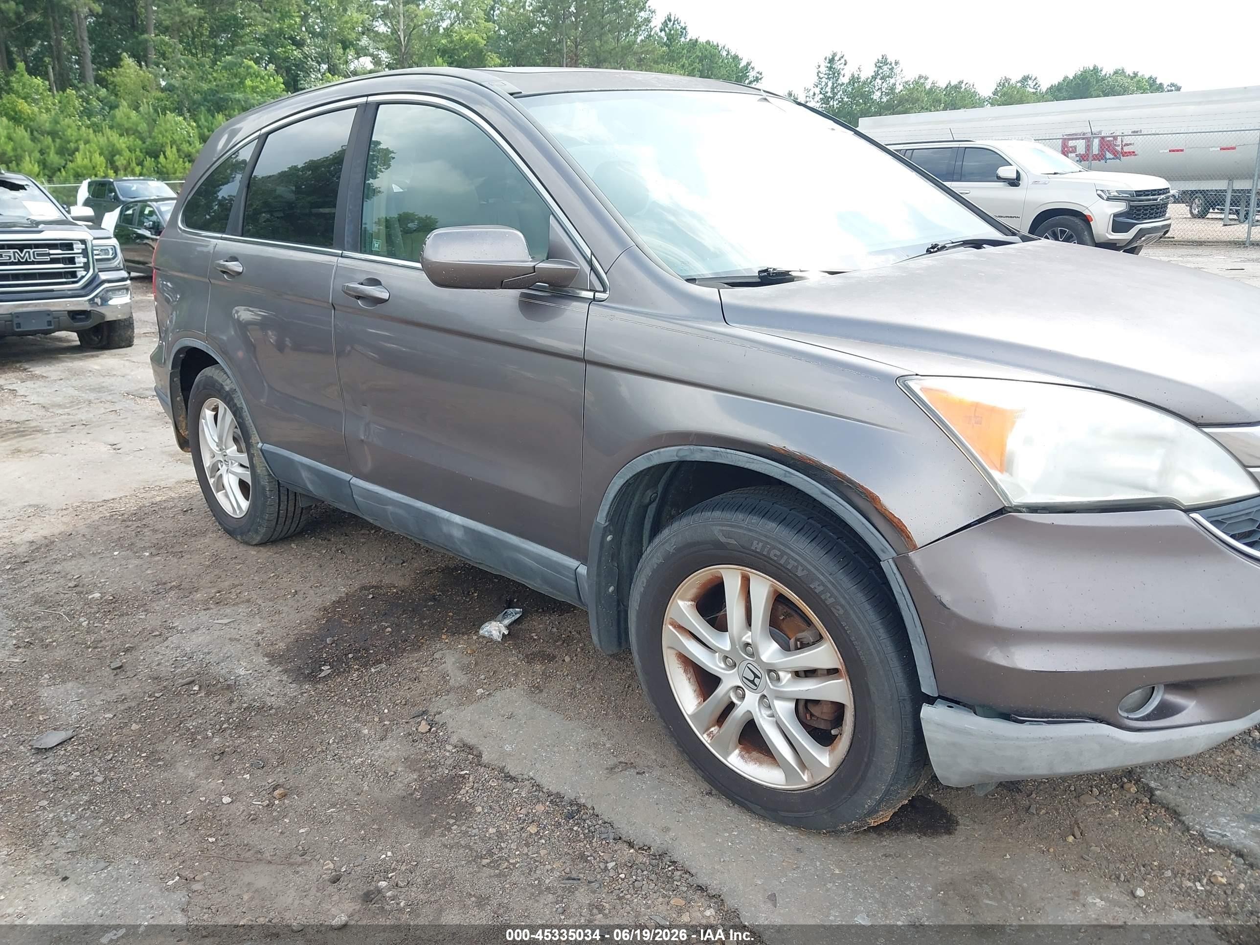 2010 Honda Cr-v Ex-l Gray vin: 5J6RE3H73AL048386