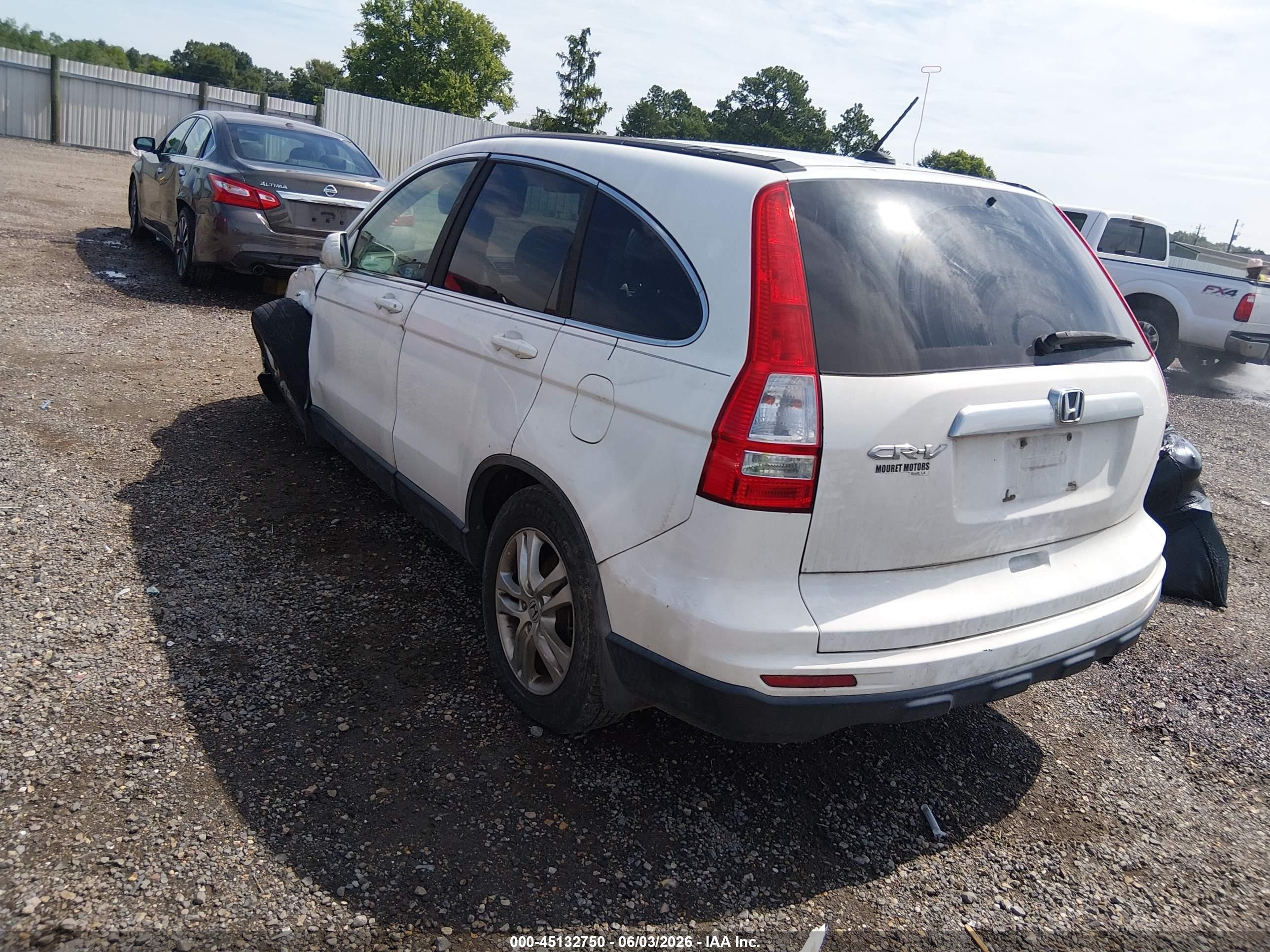 2010 Honda Cr-v Ex-l White vin: 5J6RE3H73AL049540