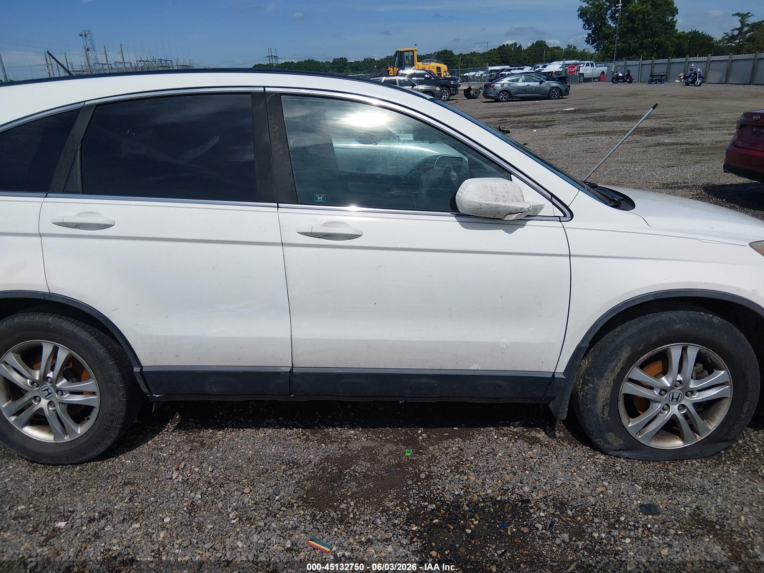 2010 Honda Cr-v Ex-l White vin: 5J6RE3H73AL049540