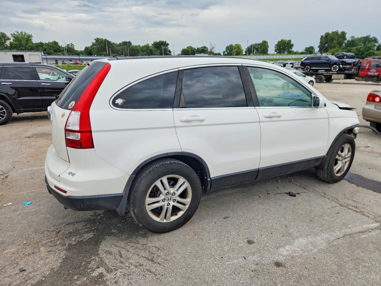 2011 Honda Cr-v Exl White vin: 5J6RE3H73BL020427