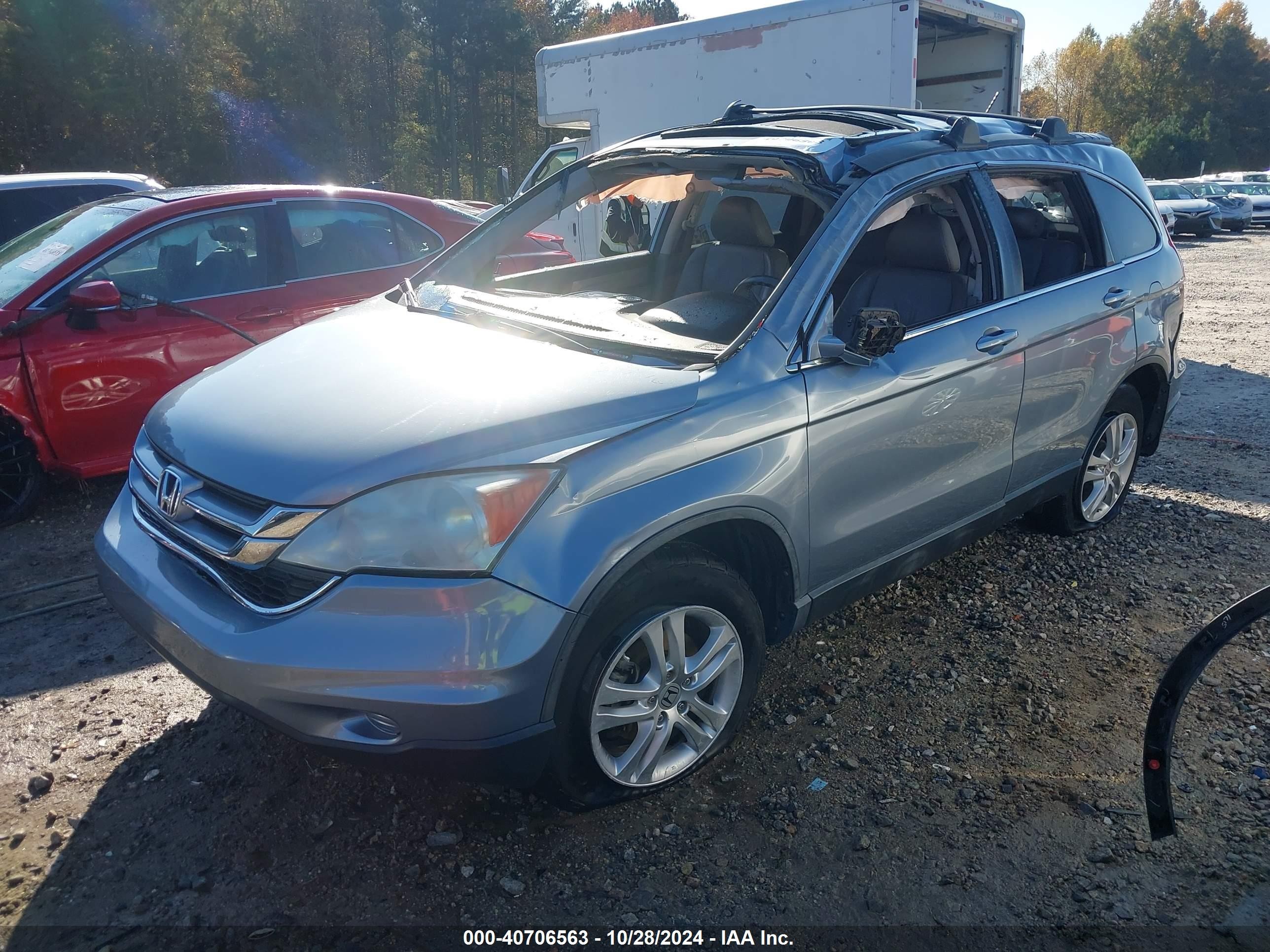 2011 Honda Cr-v Ex-l Light Blue vin: 5J6RE3H73BL048776