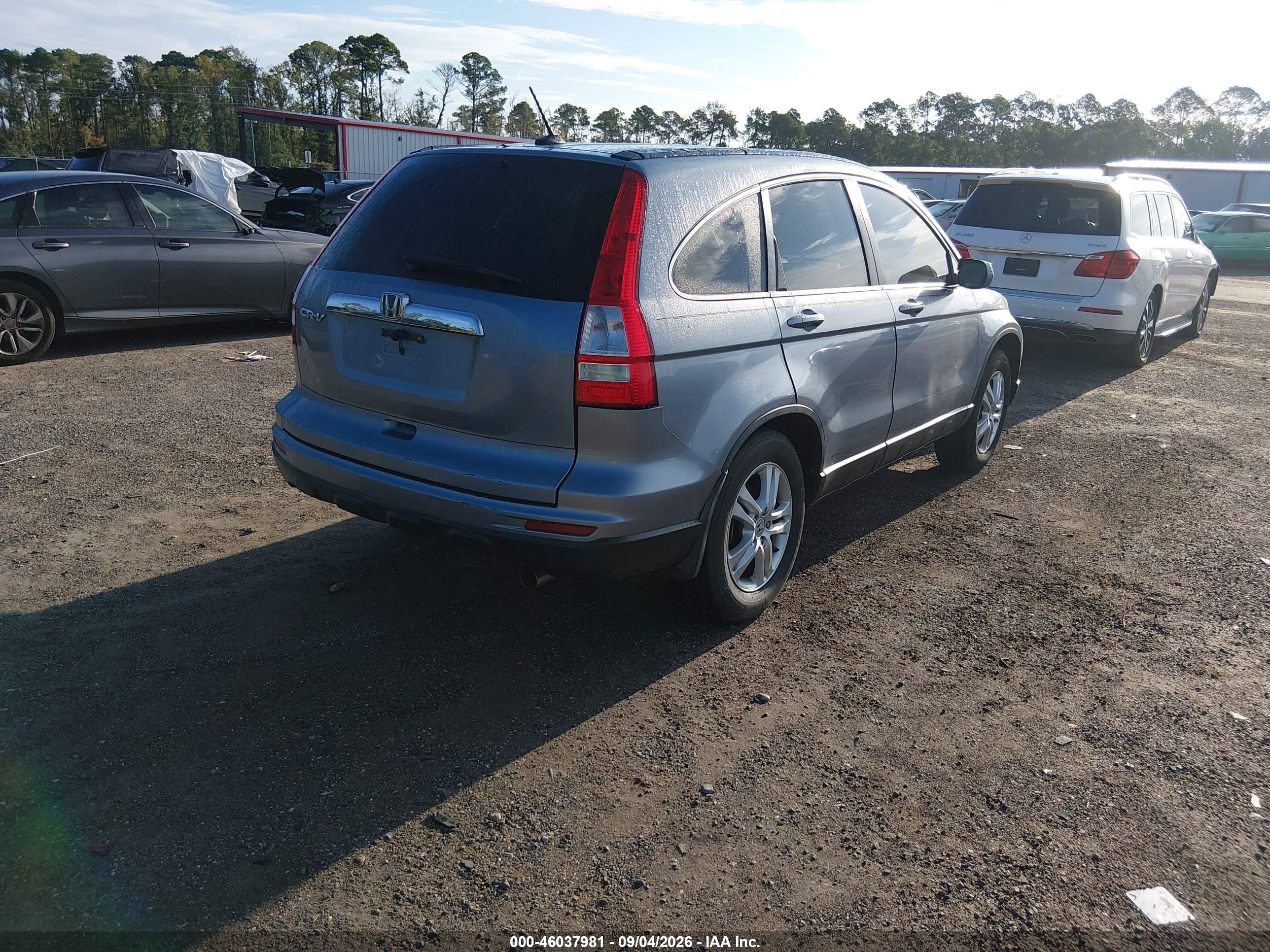 2011 Honda Cr-v Ex-l Blue vin: 5J6RE3H73BL050981