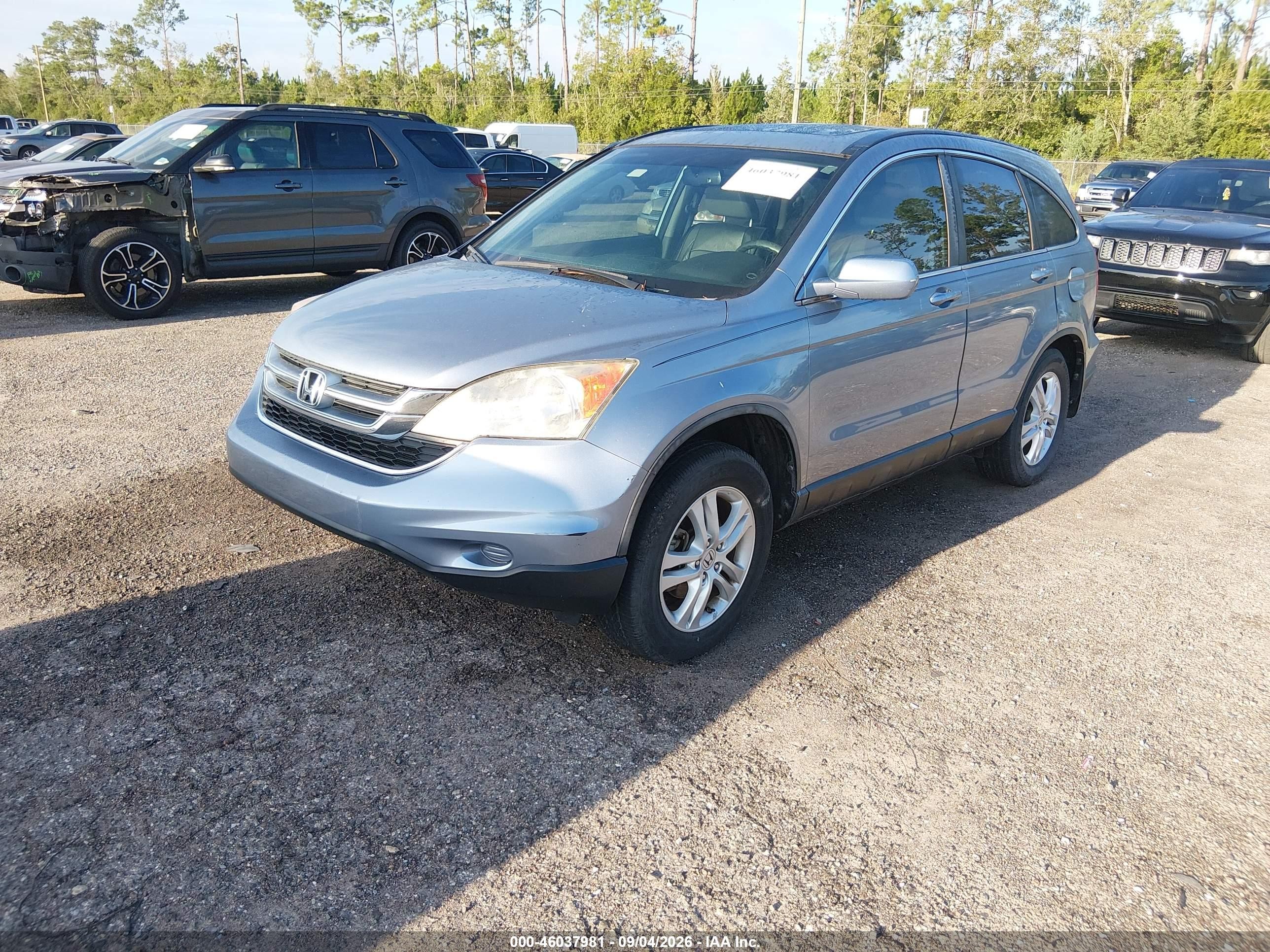 2011 Honda Cr-v Ex-l Blue vin: 5J6RE3H73BL050981