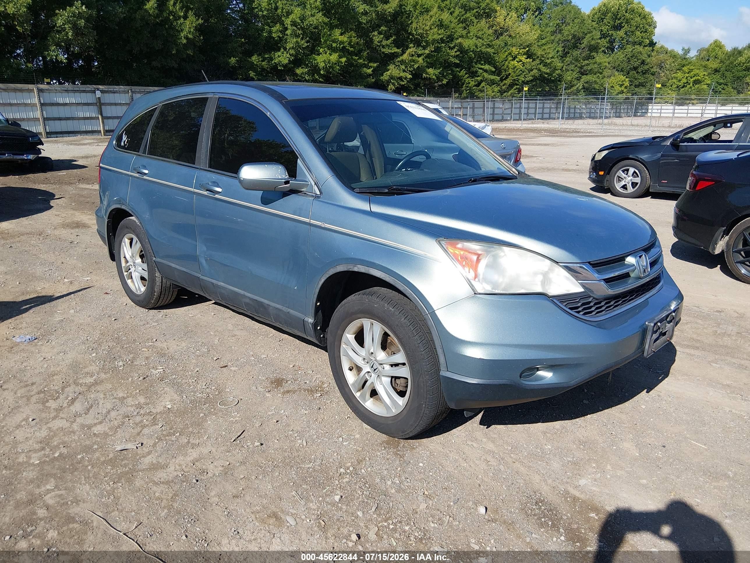 2011 Honda Cr-v Ex-l Blue vin: 5J6RE3H73BL053363