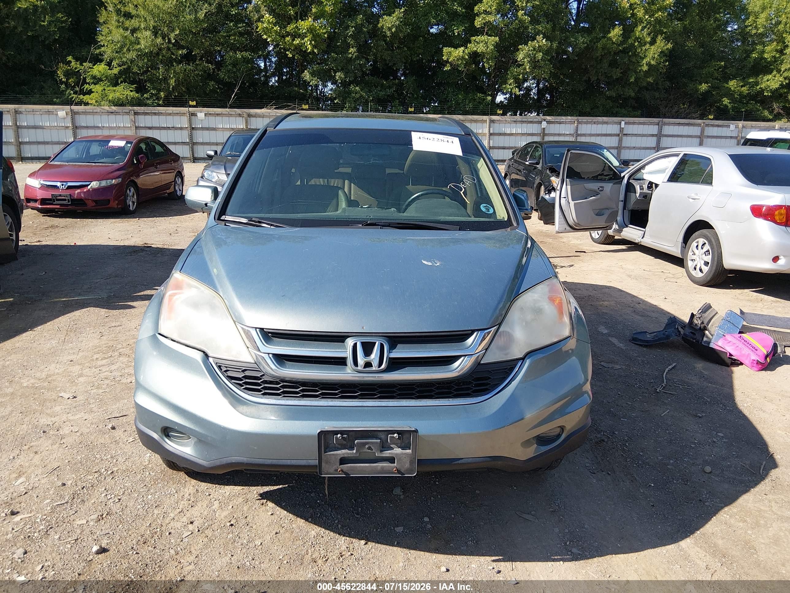 2011 Honda Cr-v Ex-l Blue vin: 5J6RE3H73BL053363