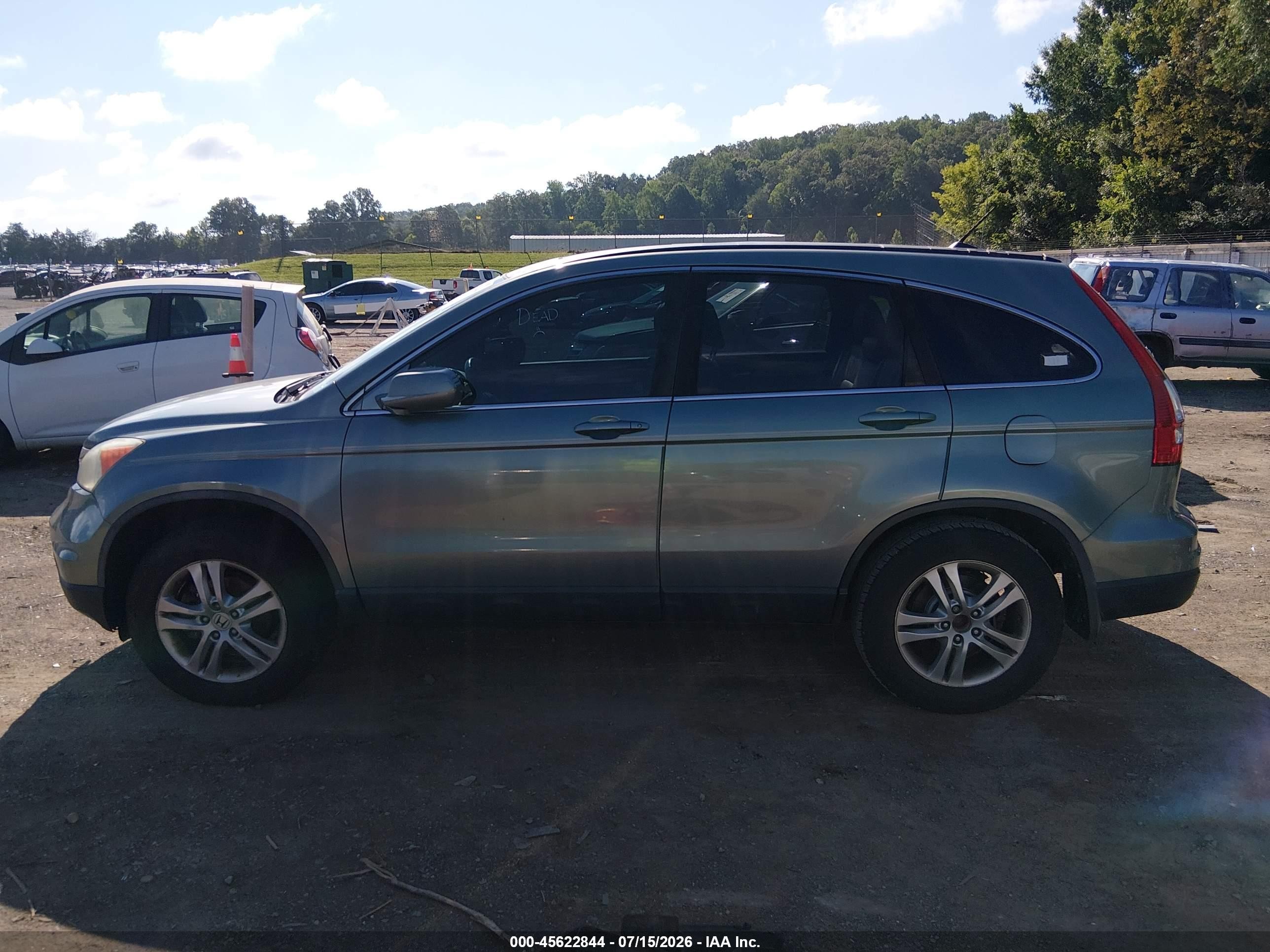 2011 Honda Cr-v Ex-l Blue vin: 5J6RE3H73BL053363