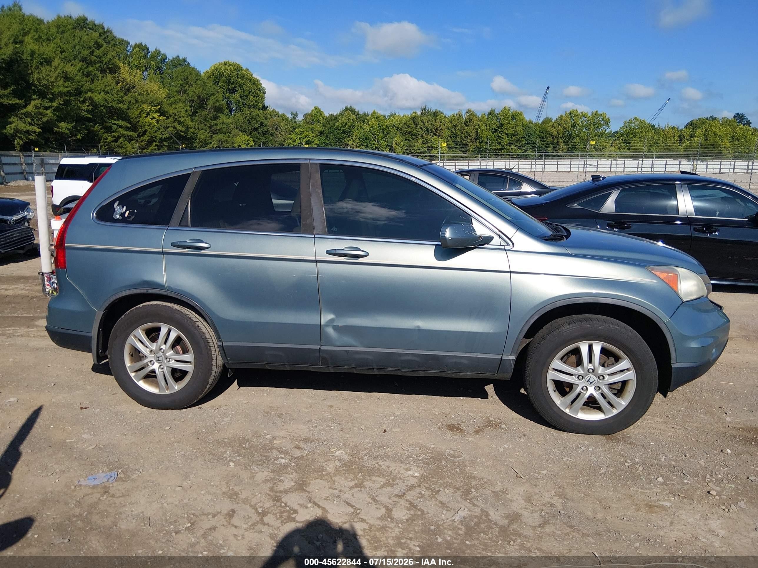 2011 Honda Cr-v Ex-l Blue vin: 5J6RE3H73BL053363