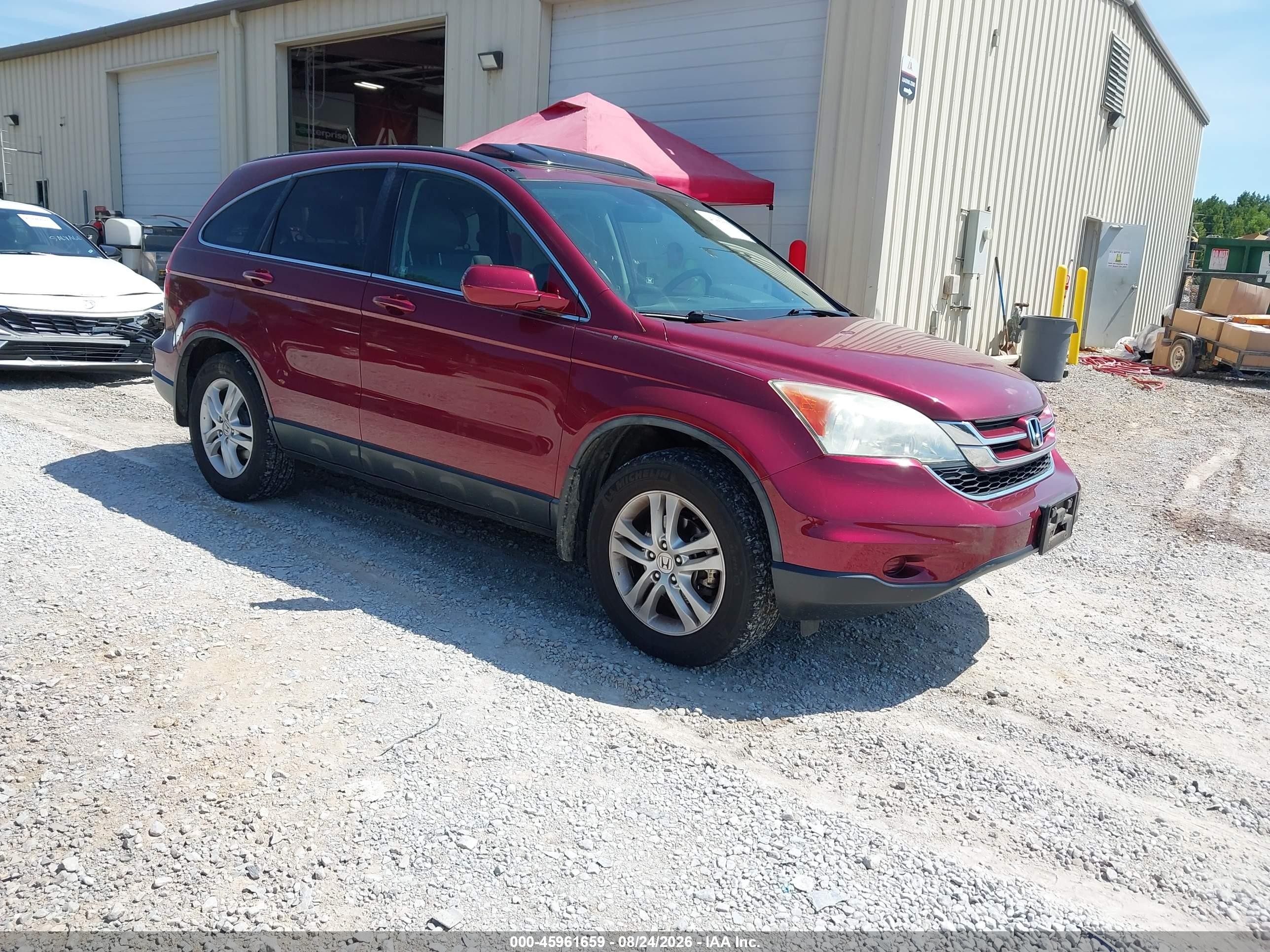 2011 Honda Cr-v Ex-l Burgundy vin: 5J6RE3H73BL060698