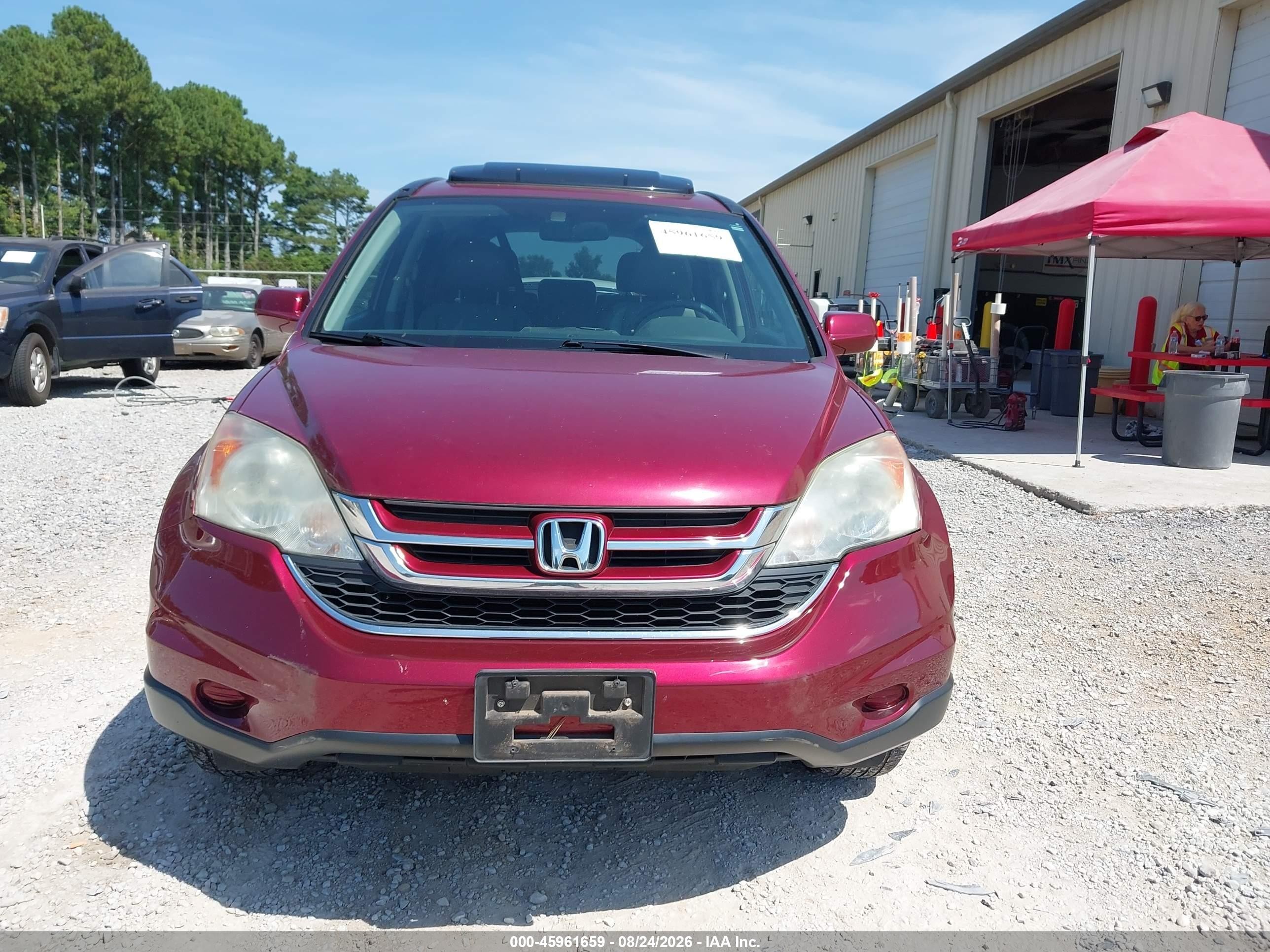 2011 Honda Cr-v Ex-l Burgundy vin: 5J6RE3H73BL060698