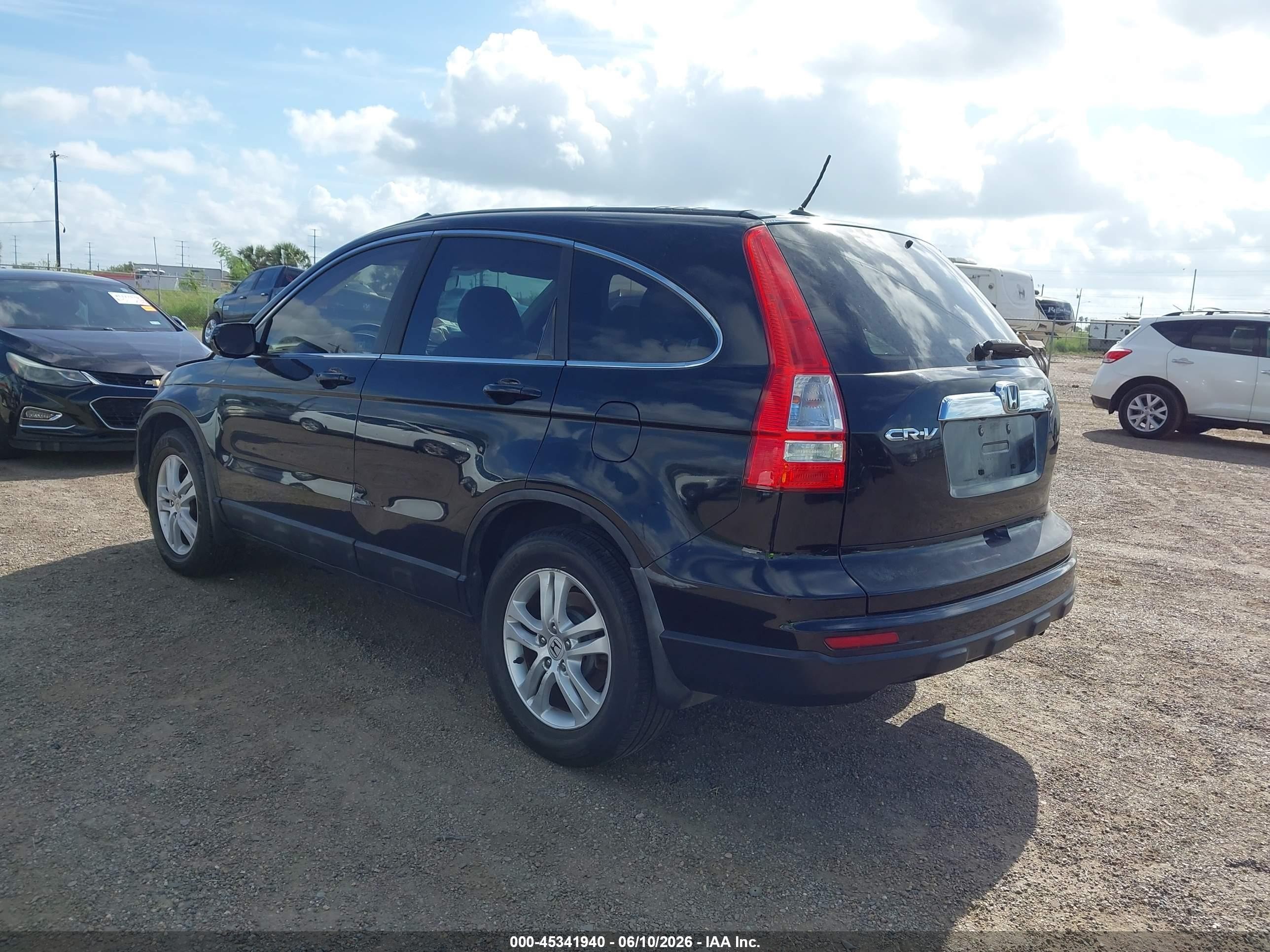 2010 Honda Cr-v Ex-l Черный vin: 5J6RE3H74AL002615