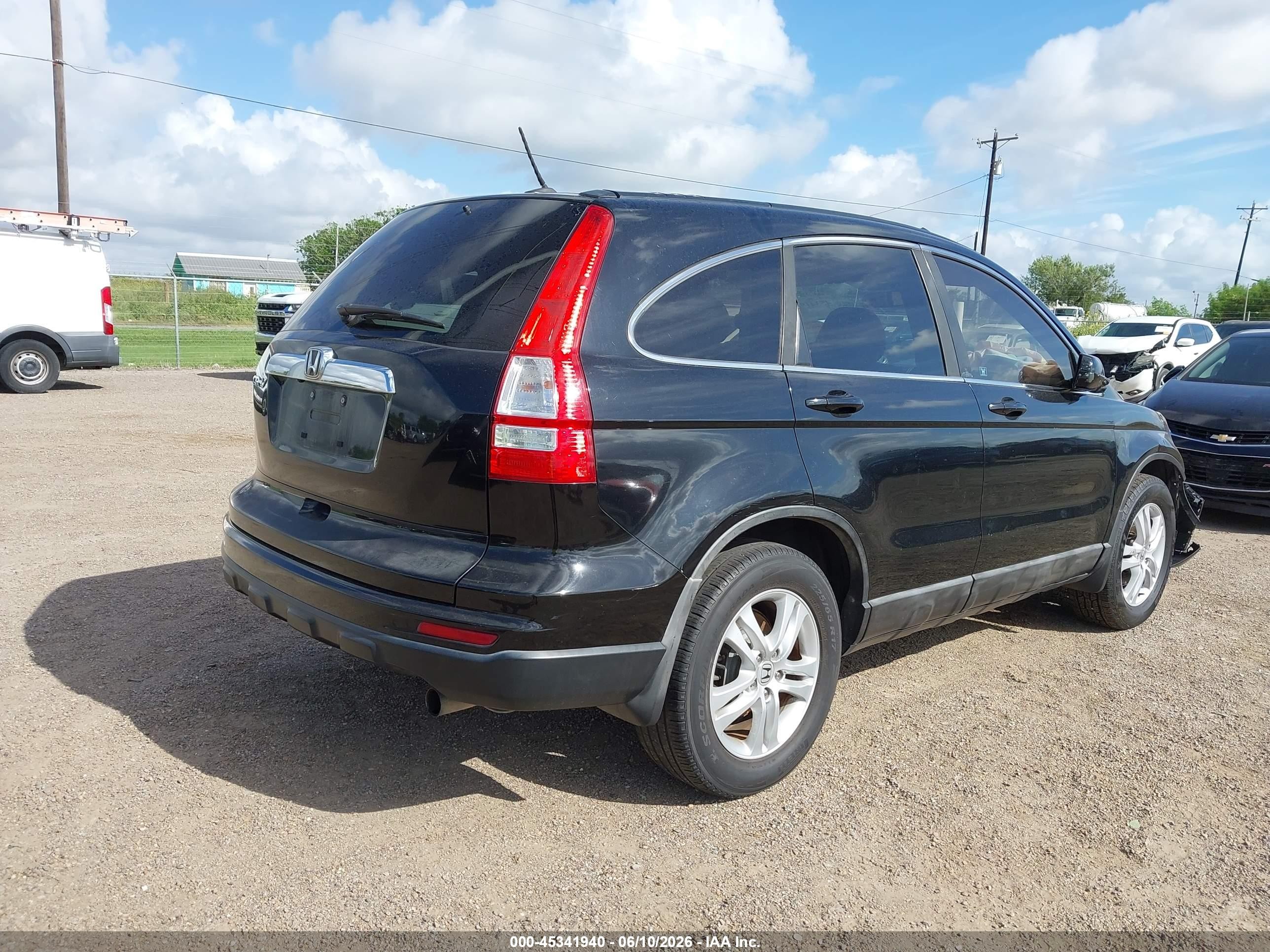 2010 Honda Cr-v Ex-l Черный vin: 5J6RE3H74AL002615