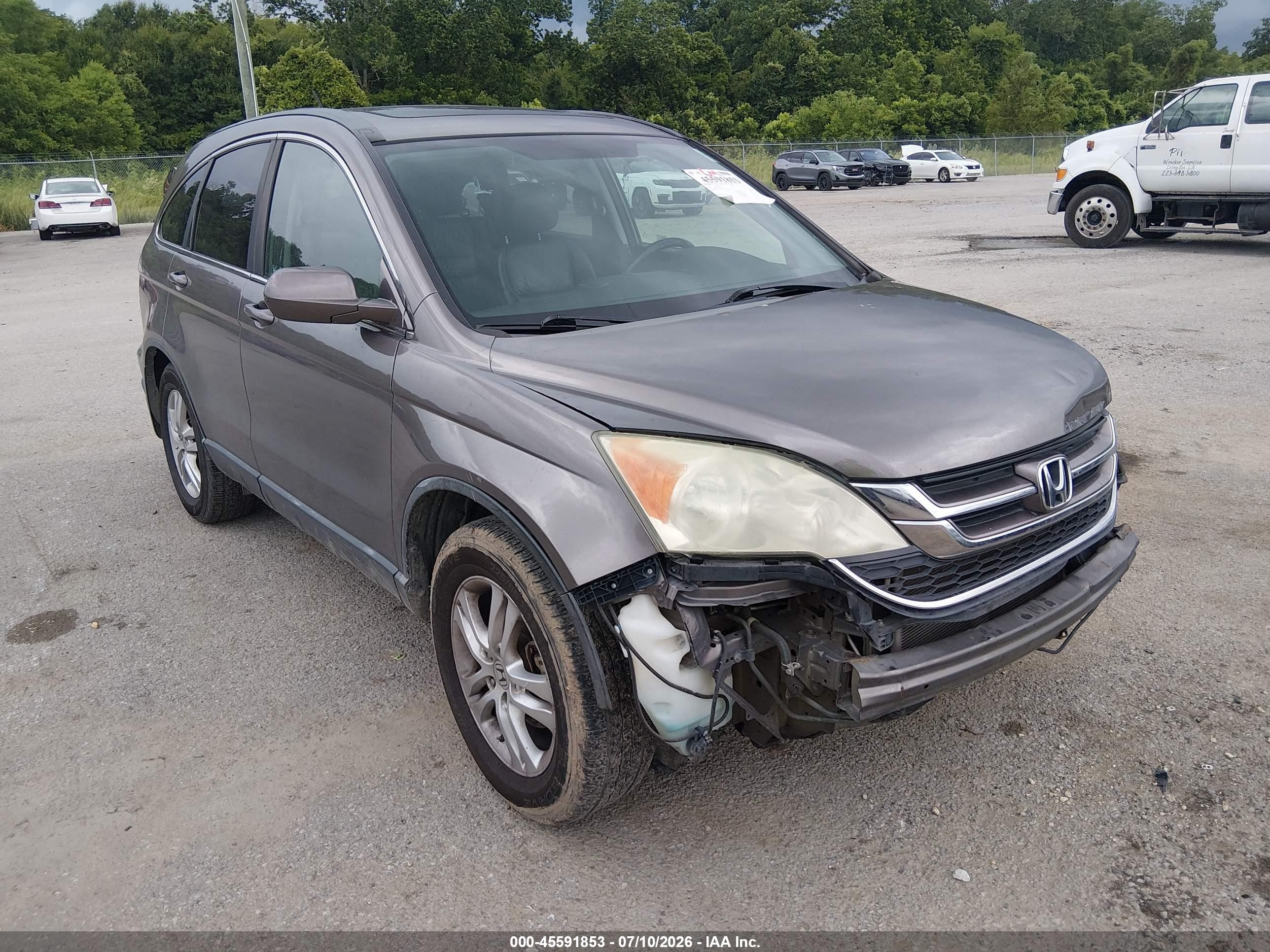2010 Honda Cr-v Ex-l Gray vin: 5J6RE3H74AL034349