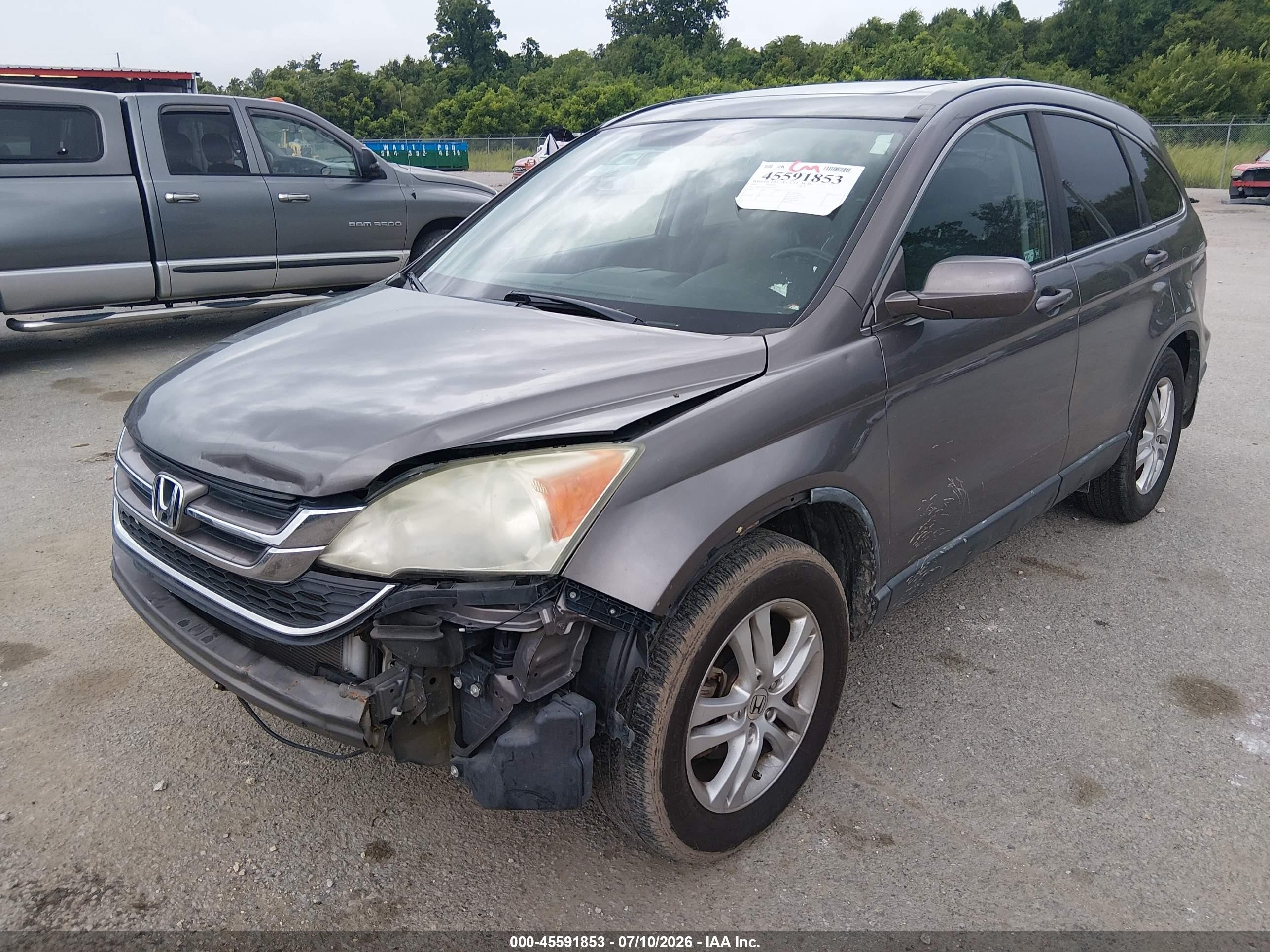 2010 Honda Cr-v Ex-l Gray vin: 5J6RE3H74AL034349