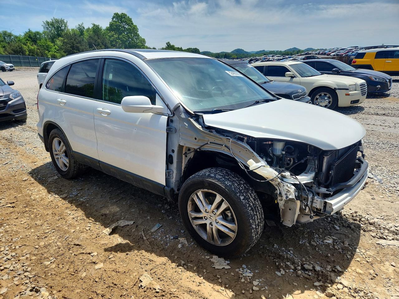 2010 Honda Cr-v Exl White vin: 5J6RE3H74AL036232