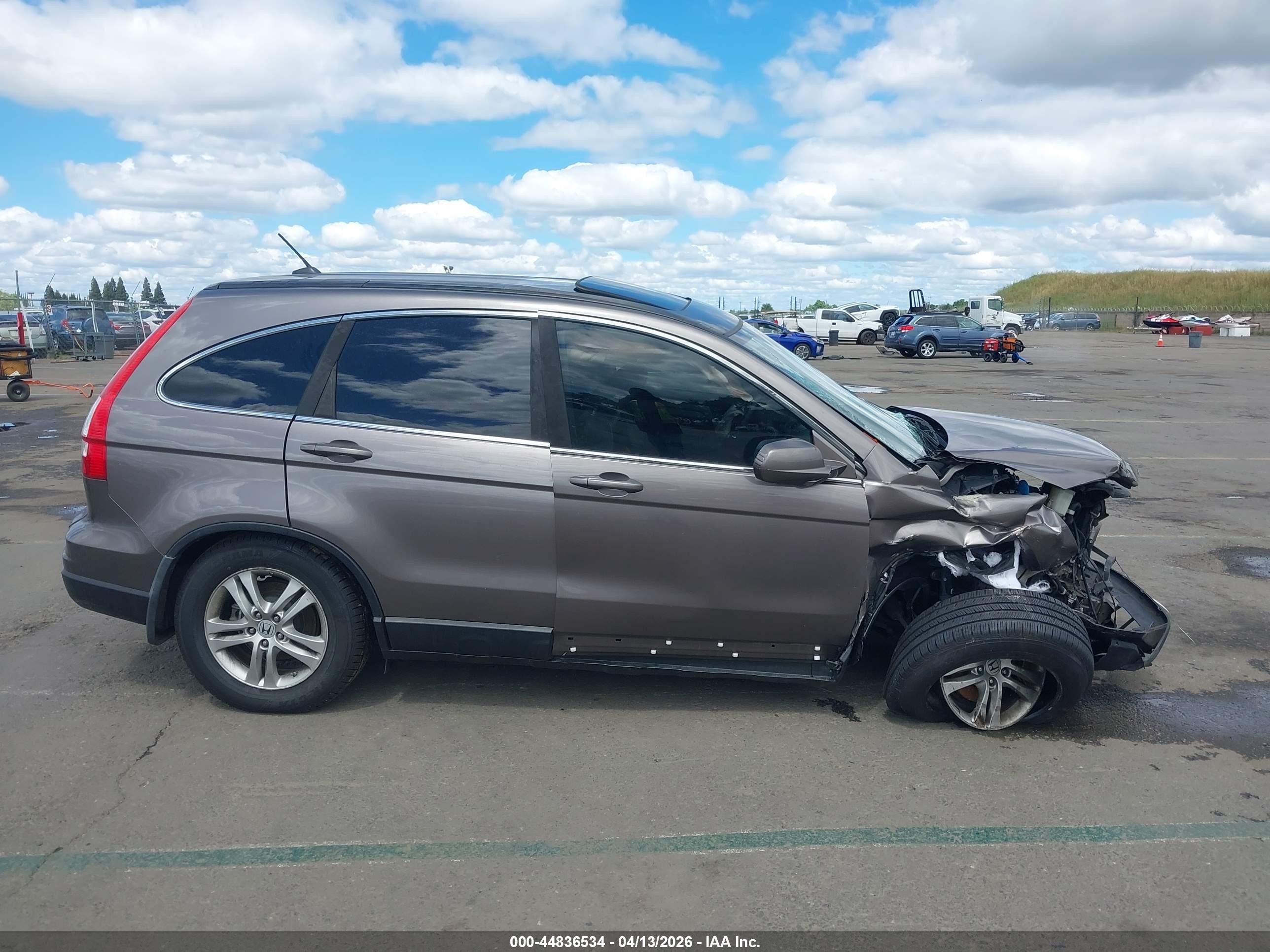 2011 Honda Cr-v Ex-l Brown vin: 5J6RE3H74BL013972