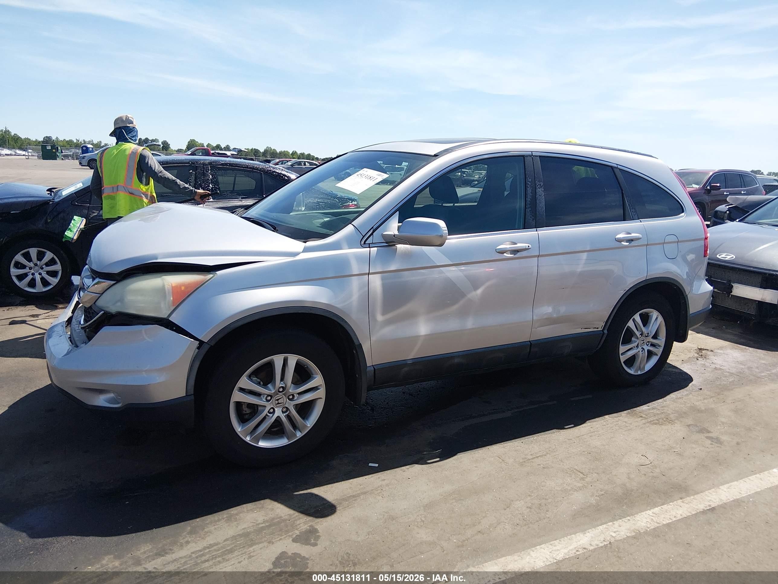 2011 Honda Cr-v Ex-l Silver vin: 5J6RE3H74BL038774
