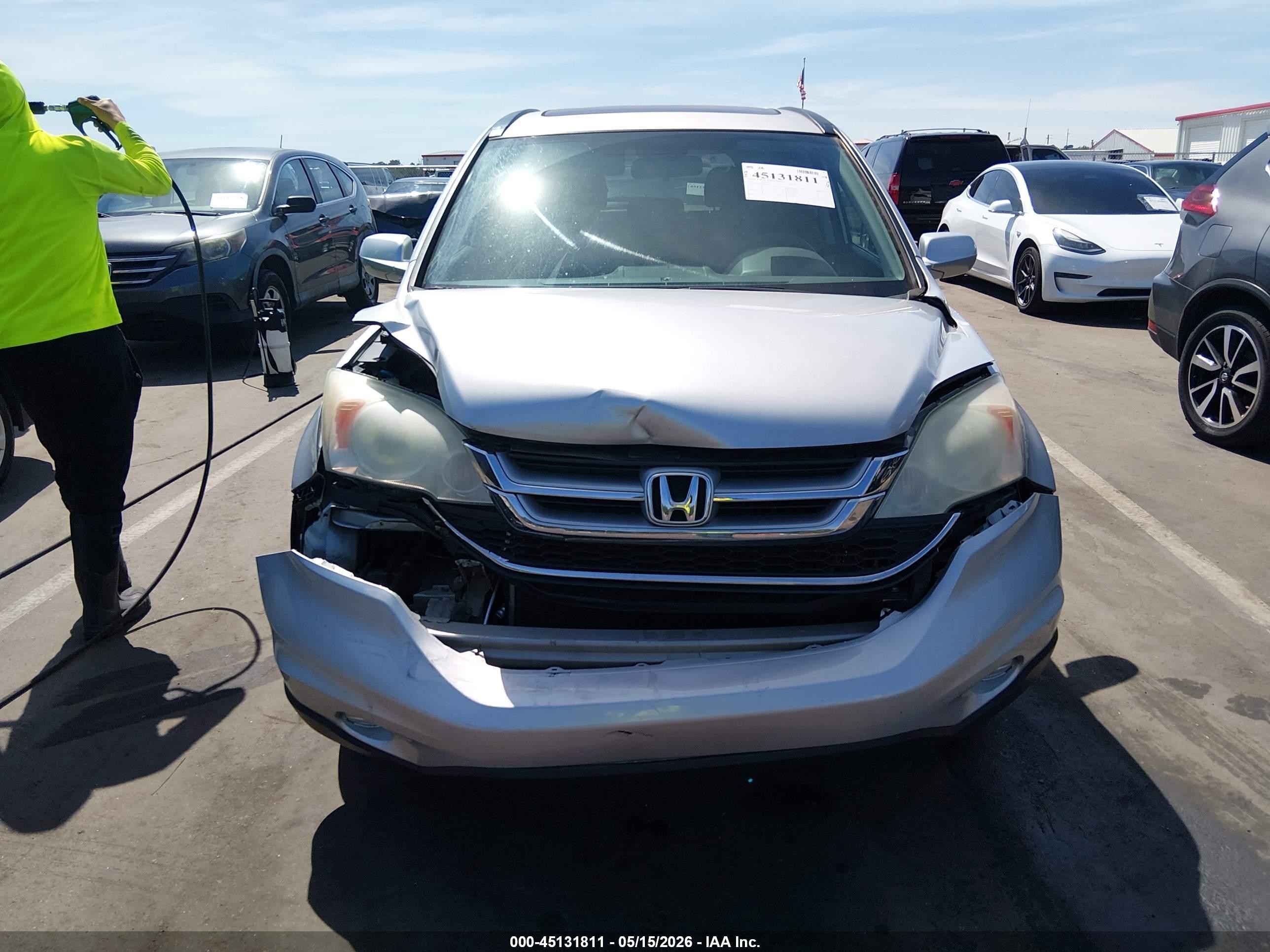 2011 Honda Cr-v Ex-l Silver vin: 5J6RE3H74BL038774
