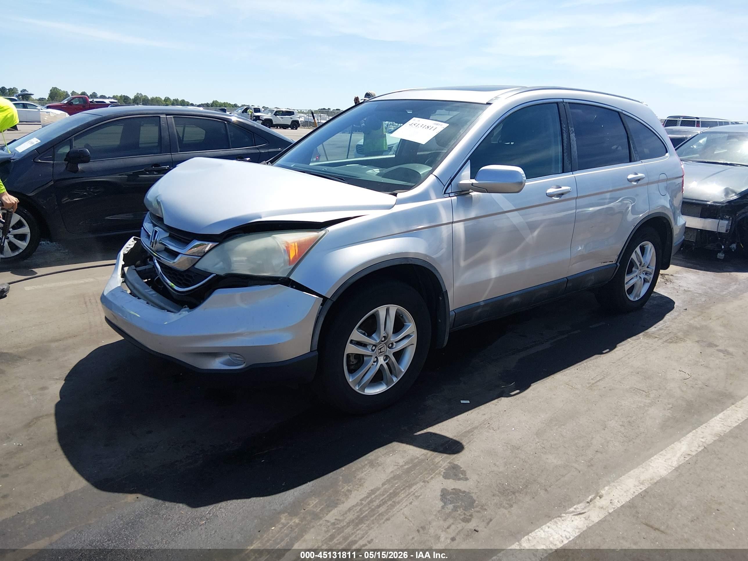 2011 Honda Cr-v Ex-l Silver vin: 5J6RE3H74BL038774