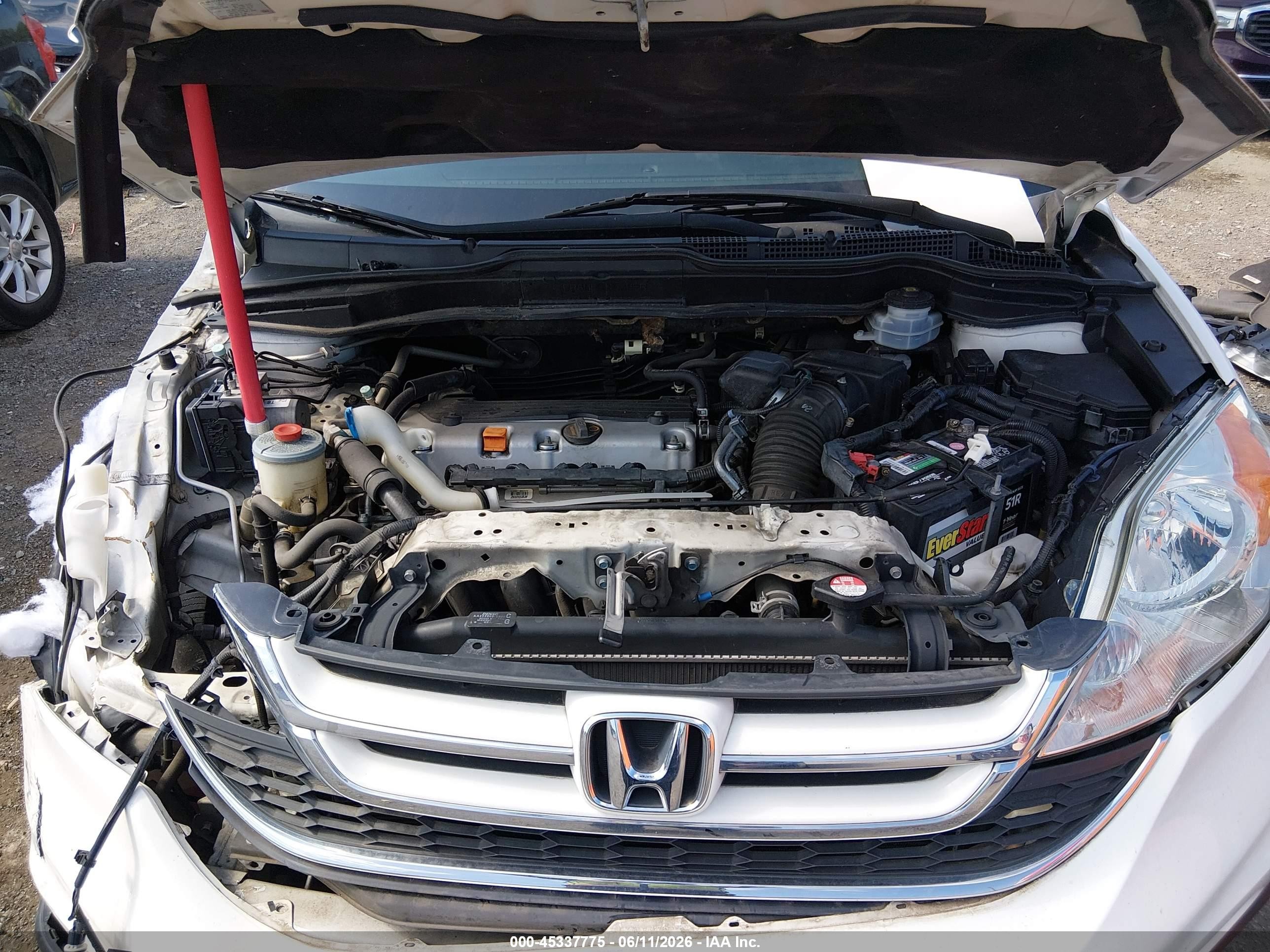 2010 Honda Cr-v Ex-l White vin: 5J6RE3H75AL013302