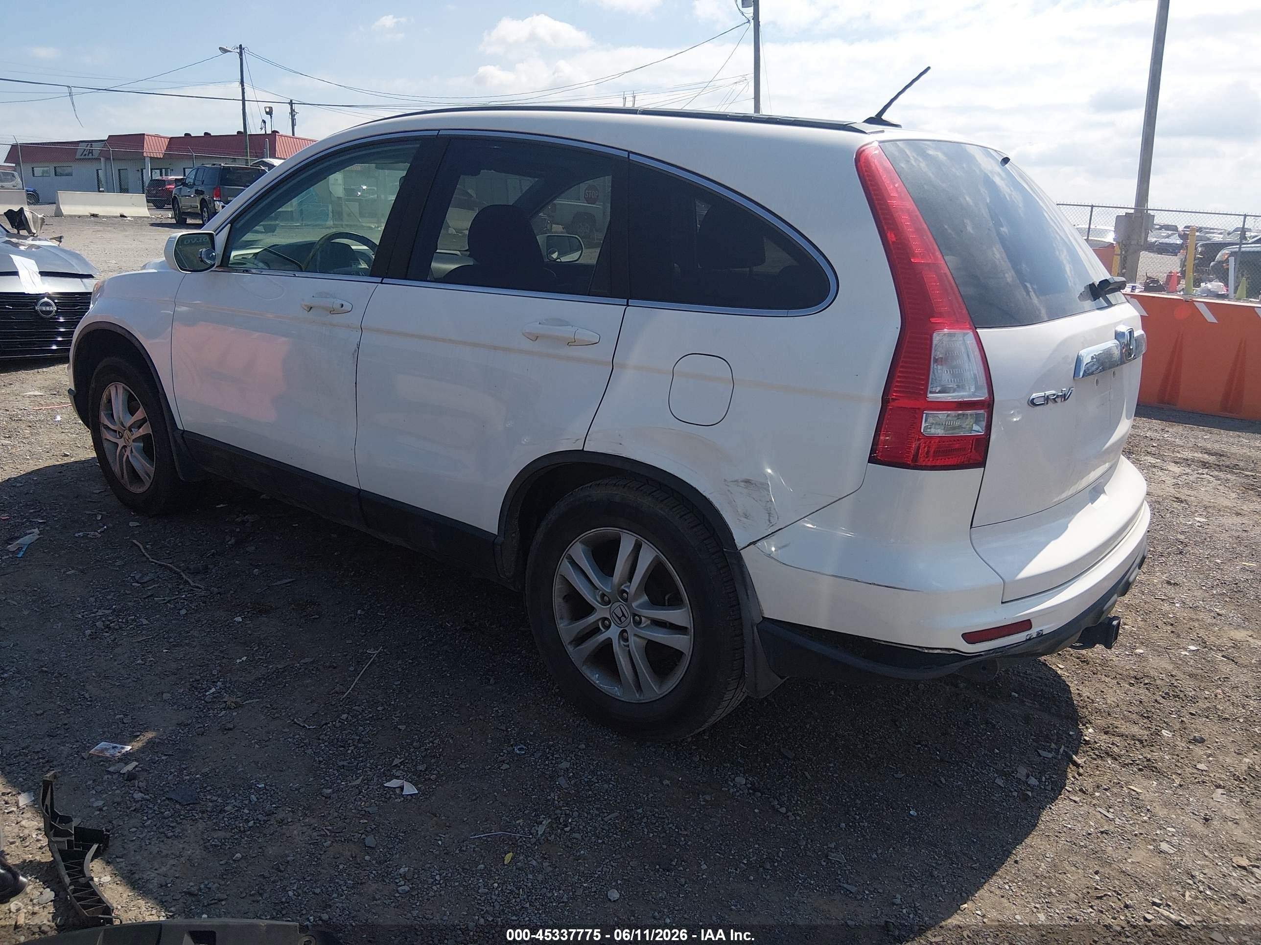 2010 Honda Cr-v Ex-l White vin: 5J6RE3H75AL013302
