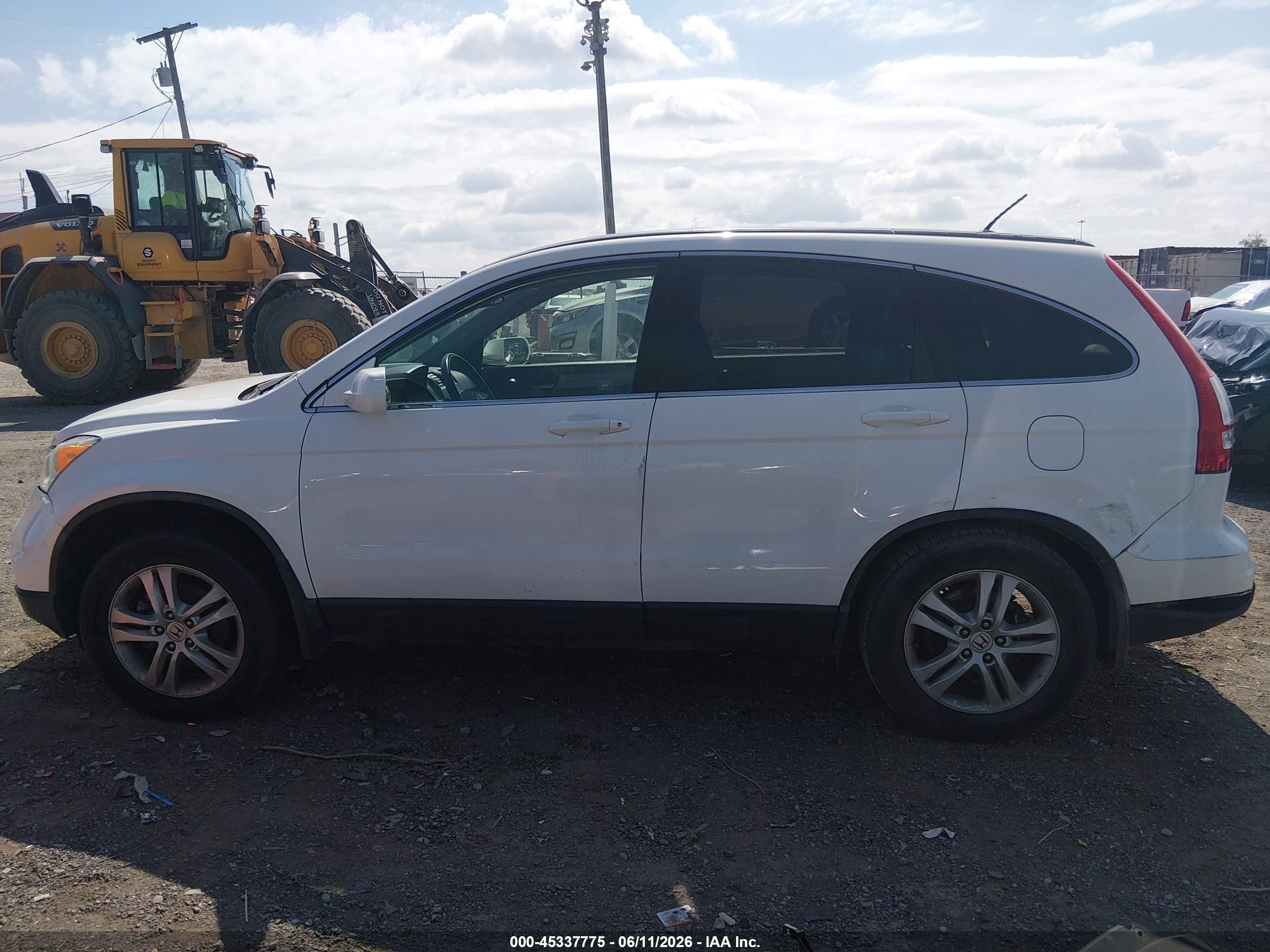 2010 Honda Cr-v Ex-l White vin: 5J6RE3H75AL013302
