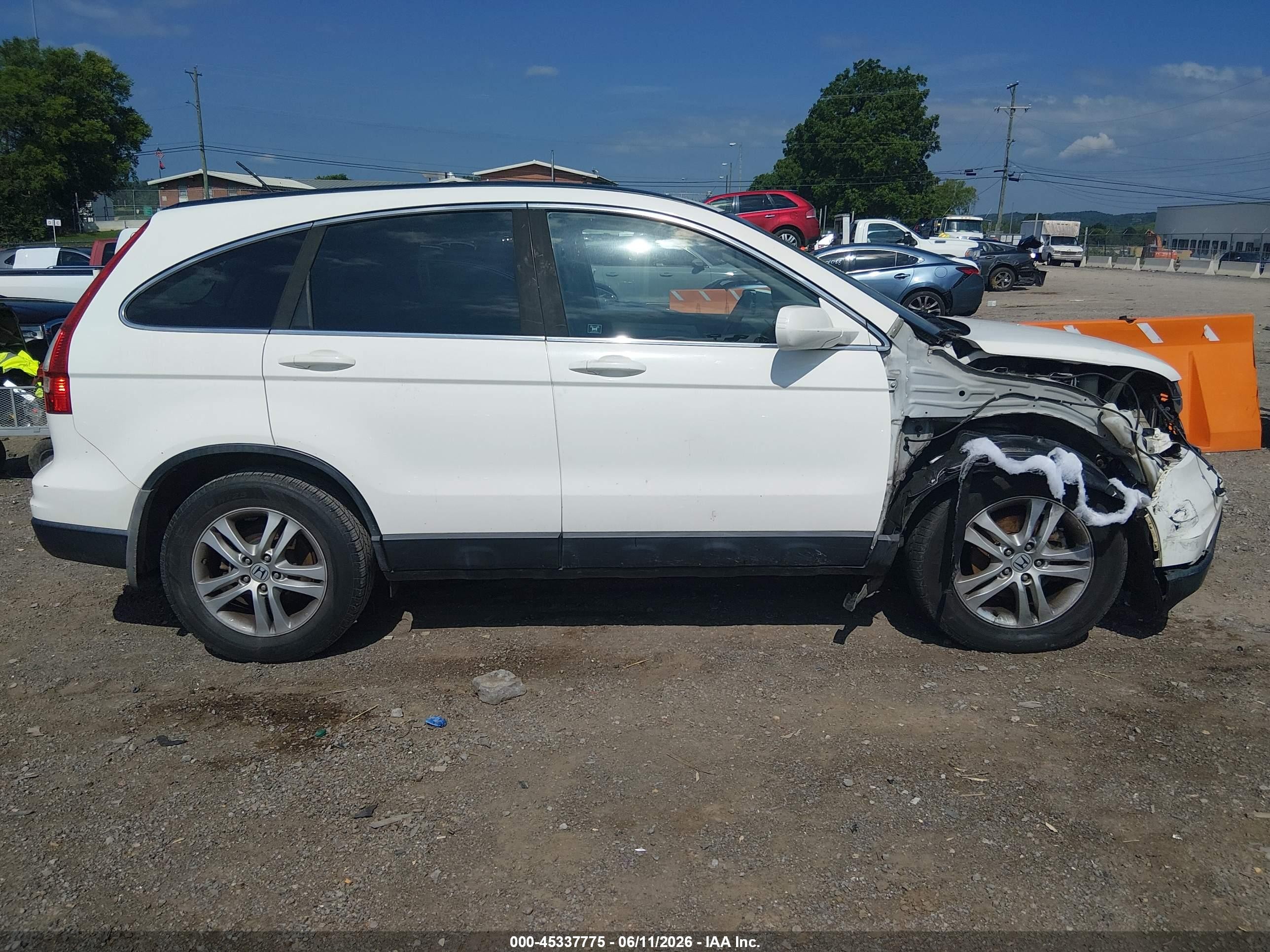 2010 Honda Cr-v Ex-l White vin: 5J6RE3H75AL013302