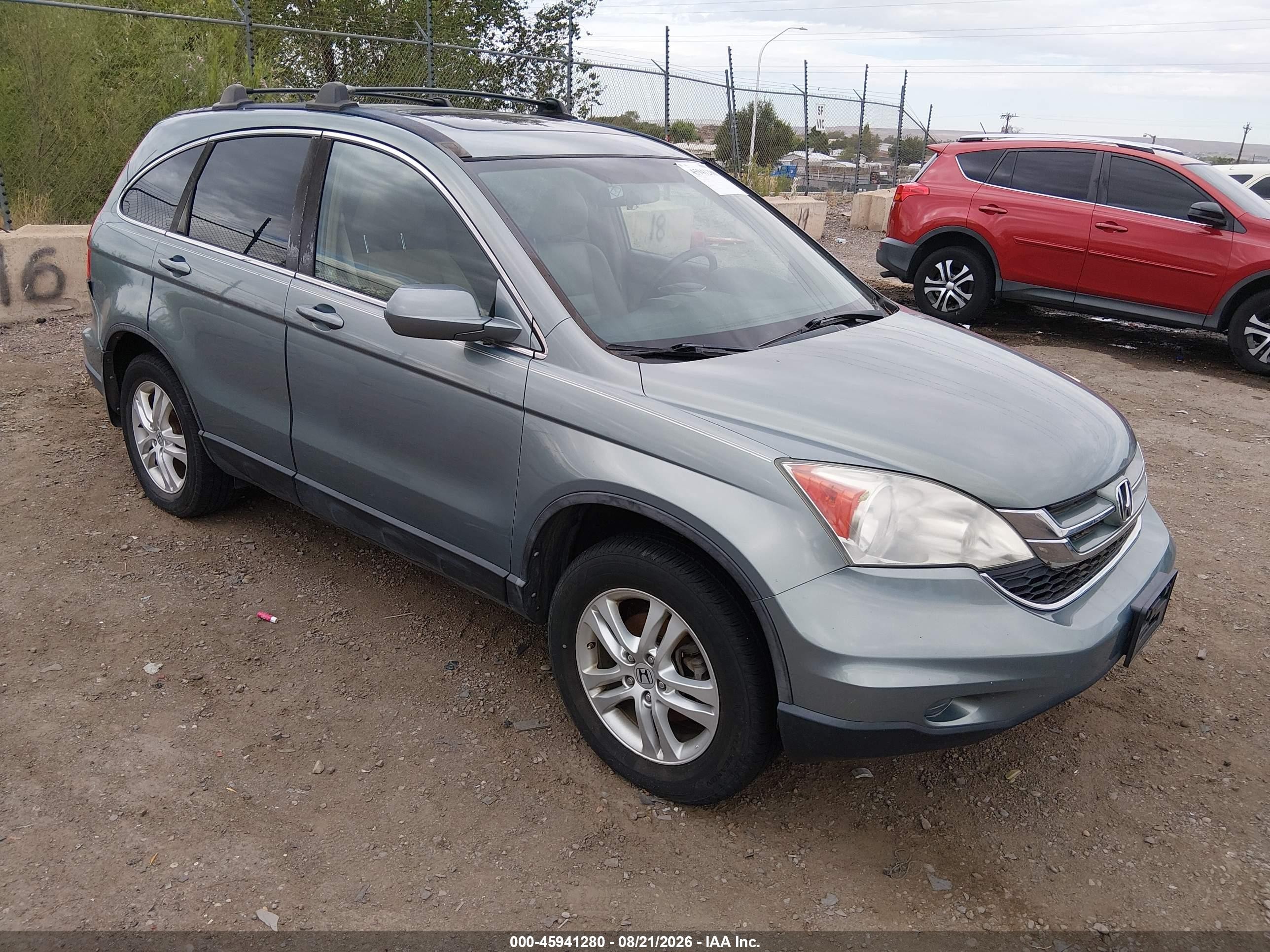 2010 Honda Cr-v Ex-l Green vin: 5J6RE3H75AL050673
