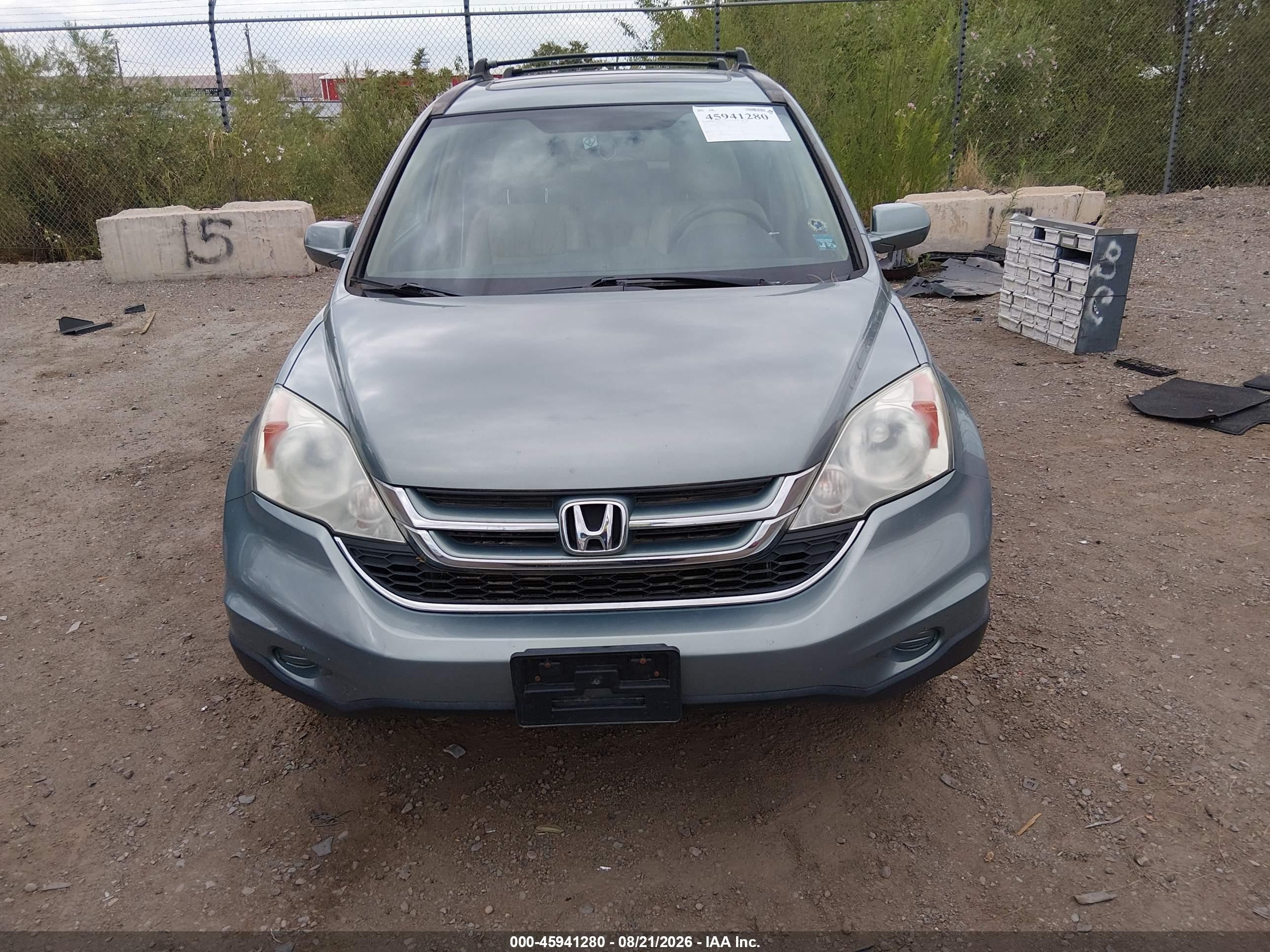 2010 Honda Cr-v Ex-l Green vin: 5J6RE3H75AL050673