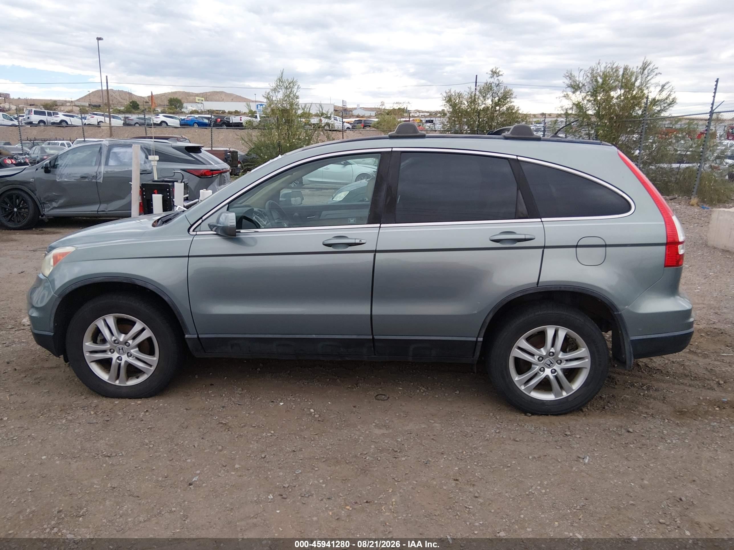 2010 Honda Cr-v Ex-l Green vin: 5J6RE3H75AL050673