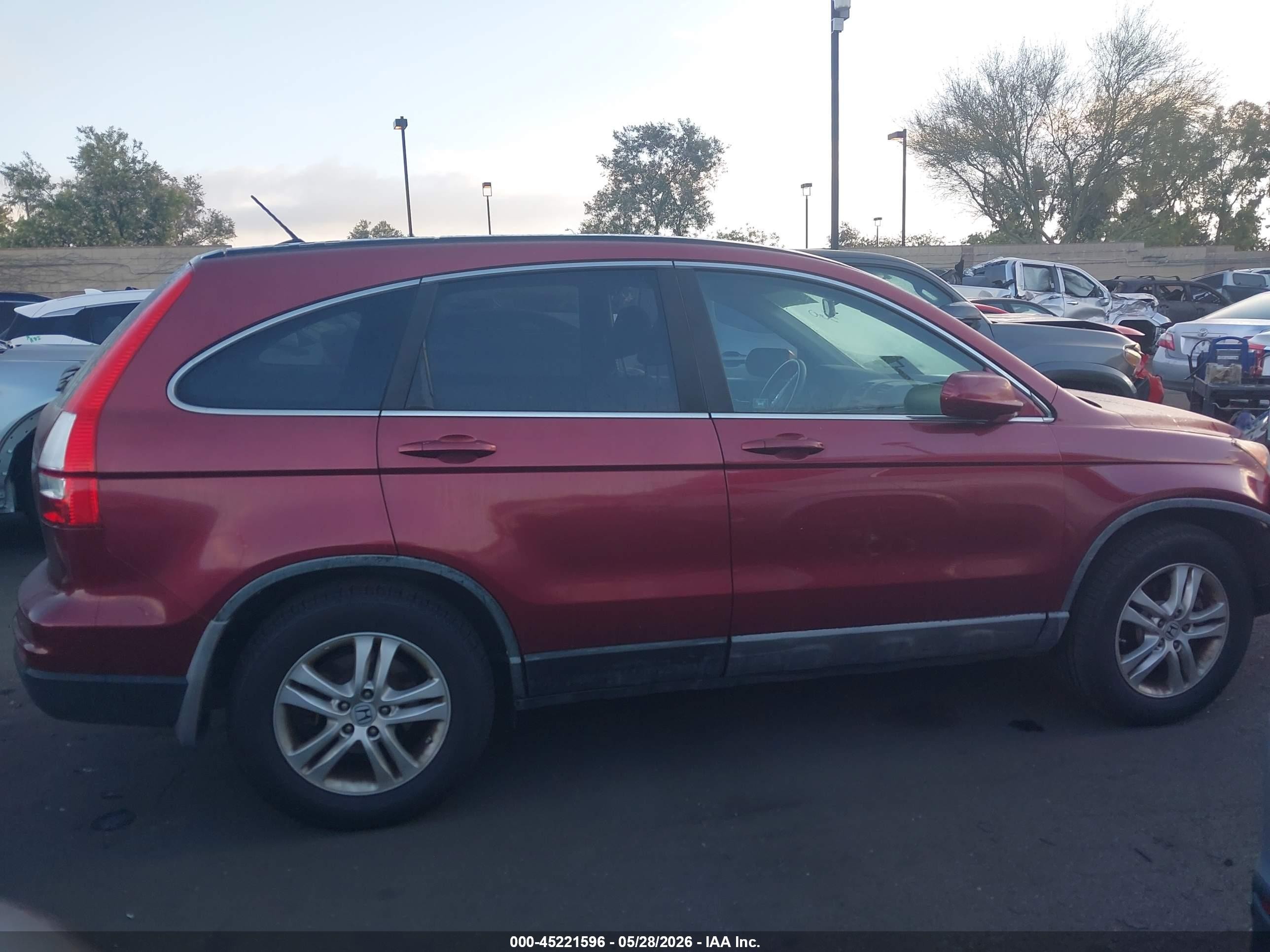 2010 Honda Cr-v Ex-l Red vin: 5J6RE3H76AL014622
