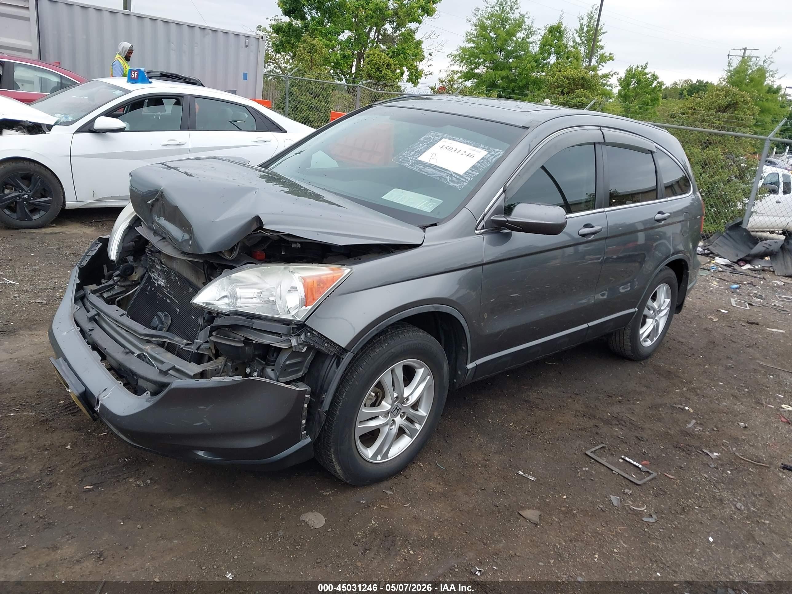 2010 Honda Cr-v Ex-l Gray vin: 5J6RE3H76AL031730