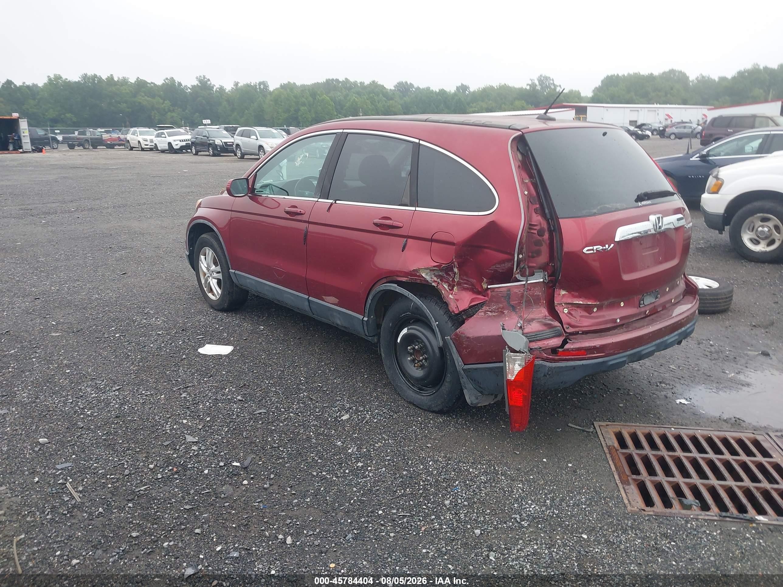 2010 Honda Cr-v Ex-l Burgundy vin: 5J6RE3H76AL035003