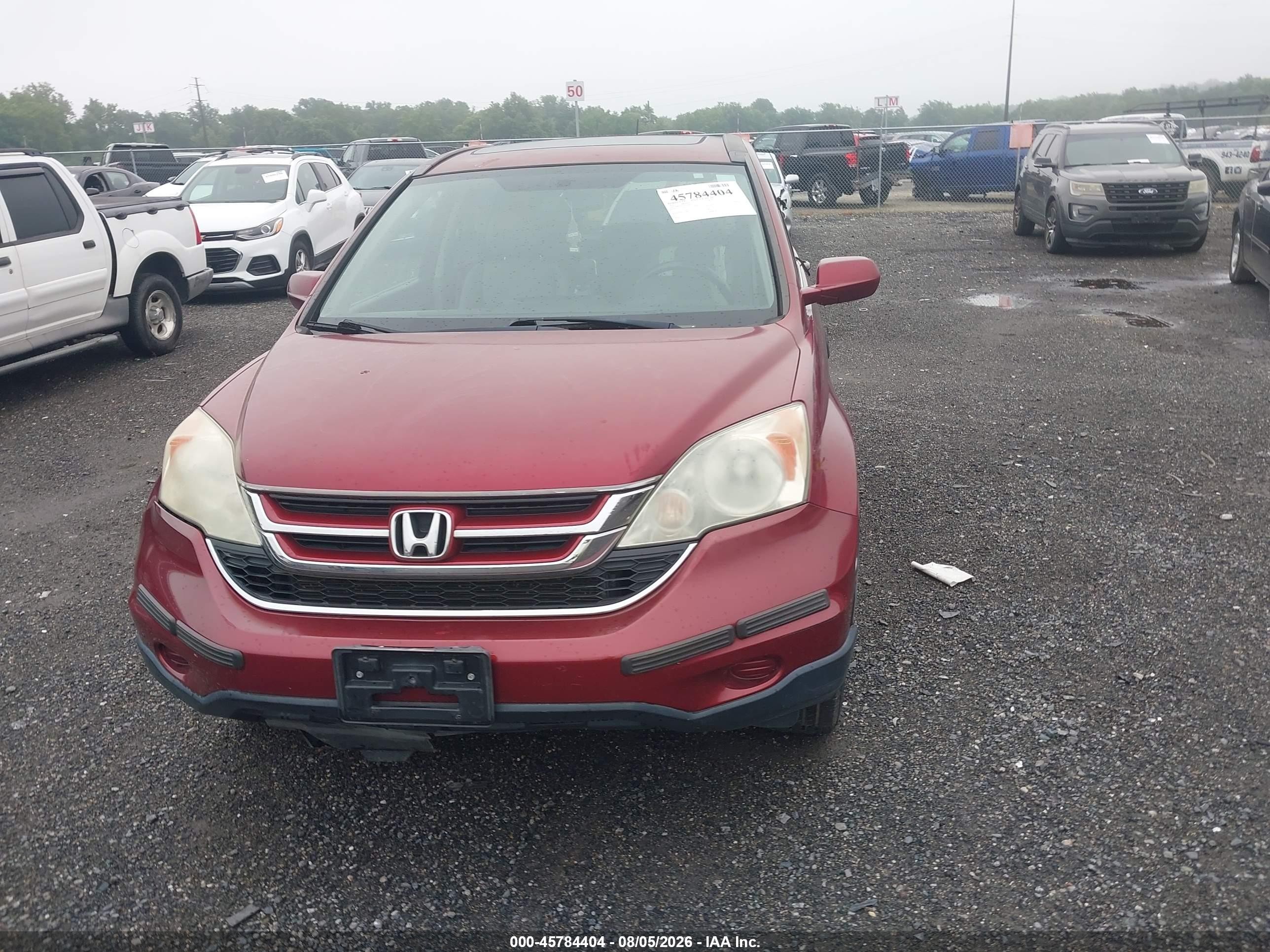 2010 Honda Cr-v Ex-l Burgundy vin: 5J6RE3H76AL035003