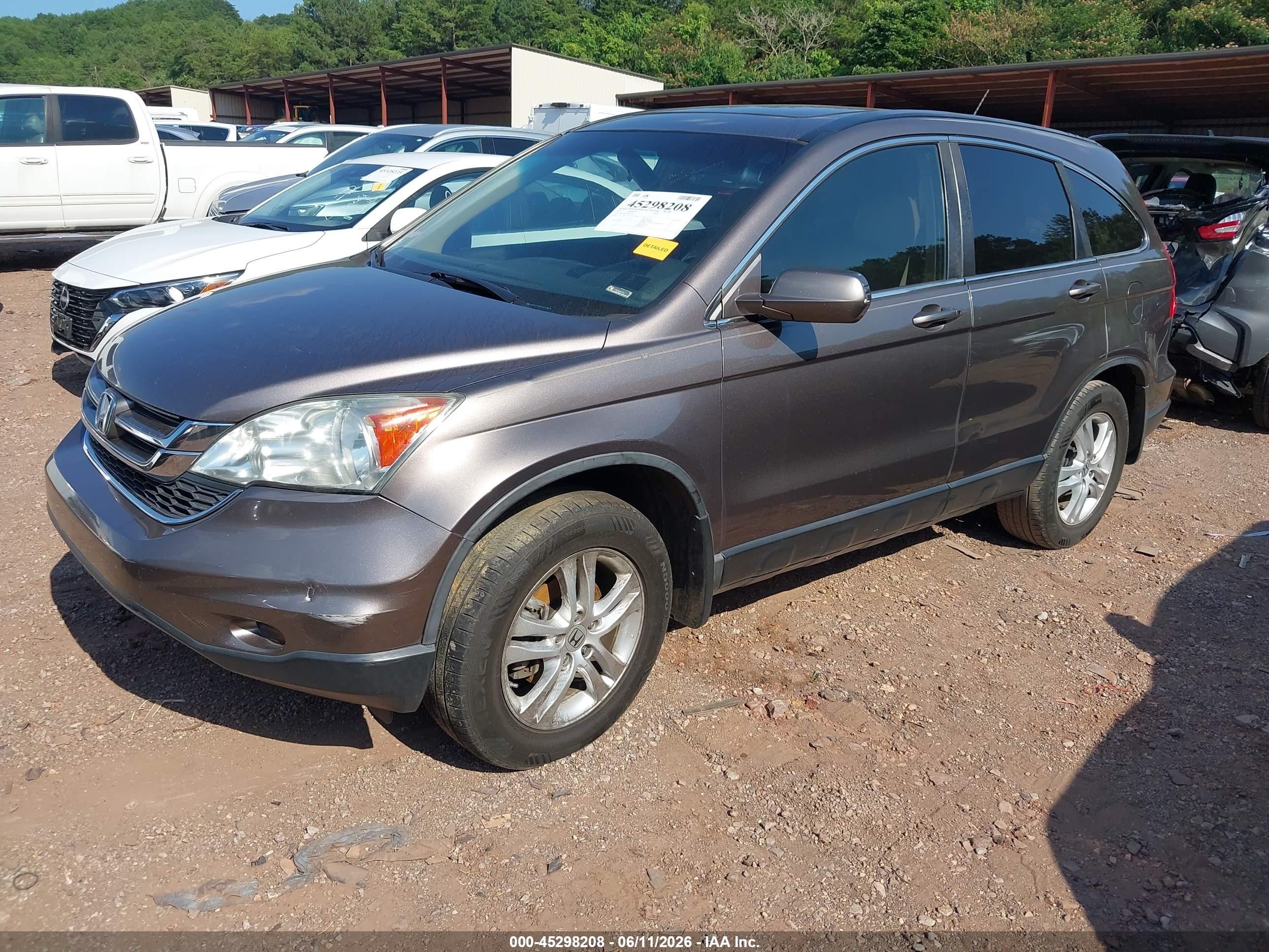 2011 Honda Cr-v Ex-l Gray vin: 5J6RE3H76BL003217
