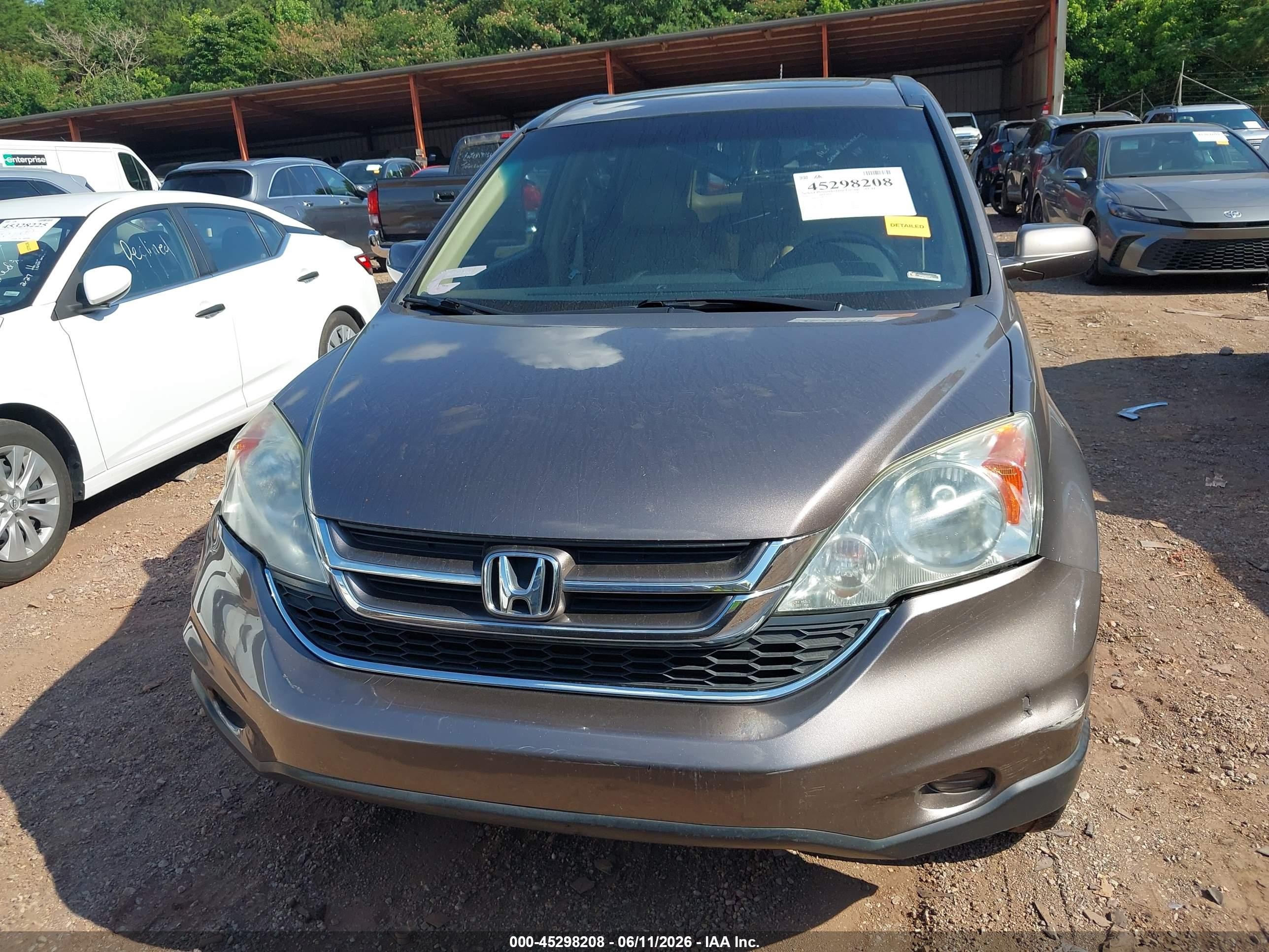 2011 Honda Cr-v Ex-l Gray vin: 5J6RE3H76BL003217