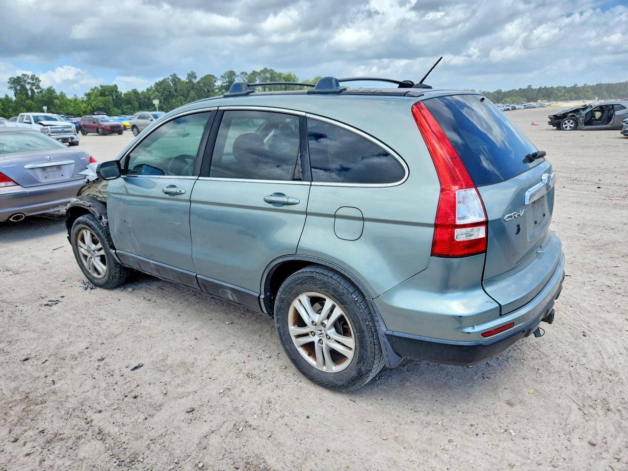 2011 Honda Cr-v Exl Green vin: 5J6RE3H76BL012659