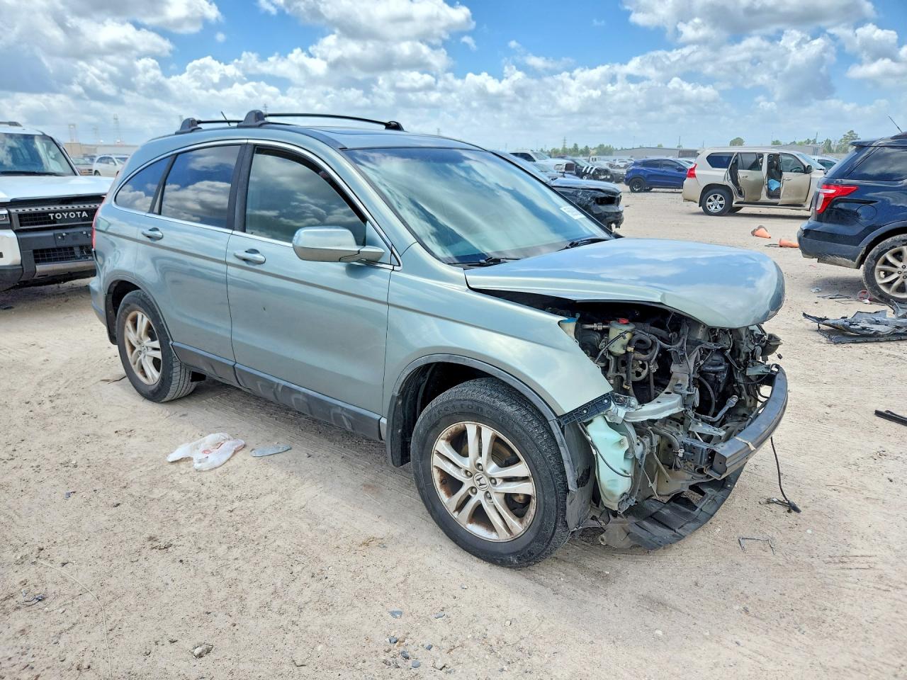 2011 Honda Cr-v Exl Green vin: 5J6RE3H76BL012659