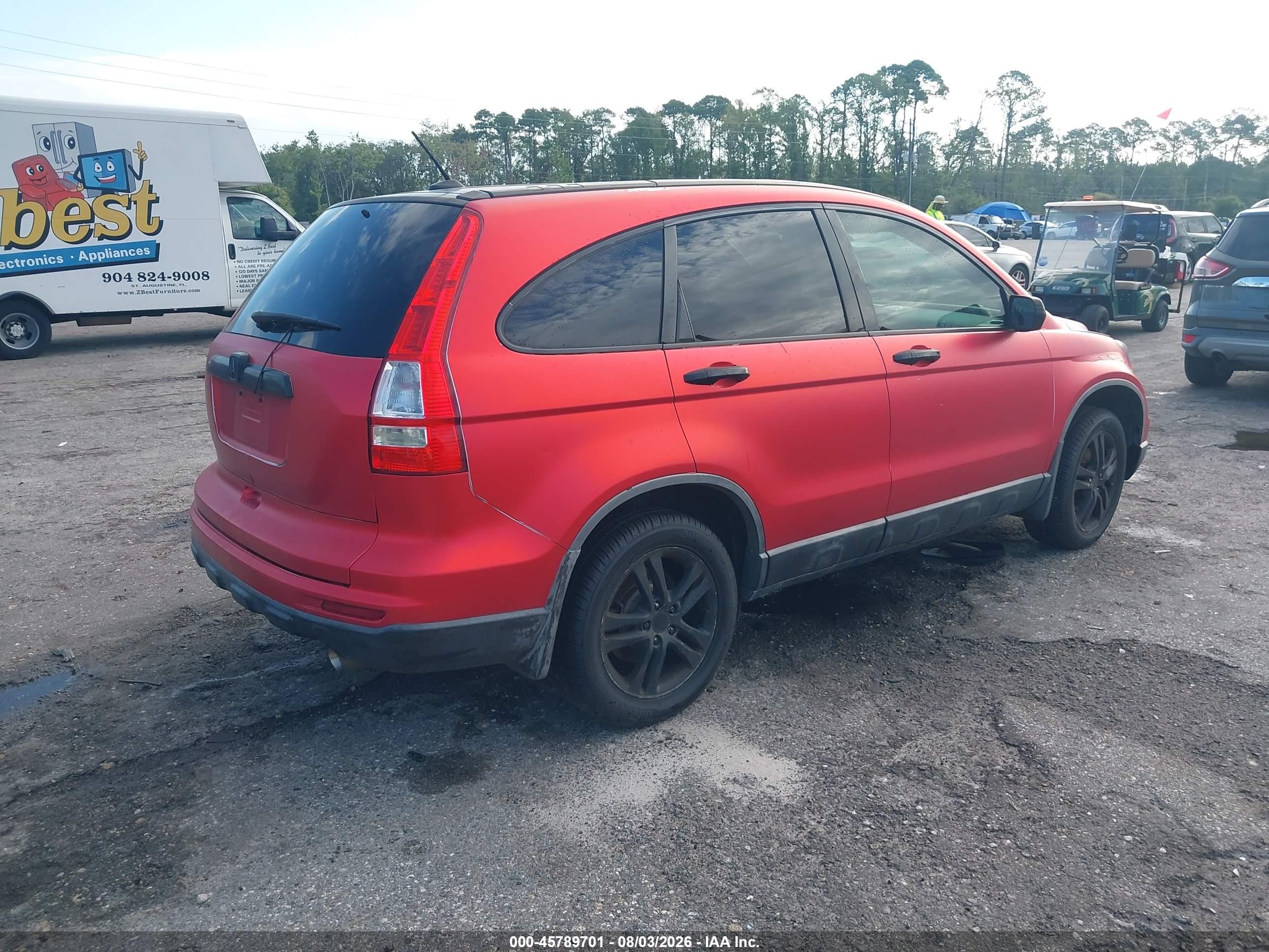 2011 Honda Cr-v Ex-l Red vin: 5J6RE3H76BL047122