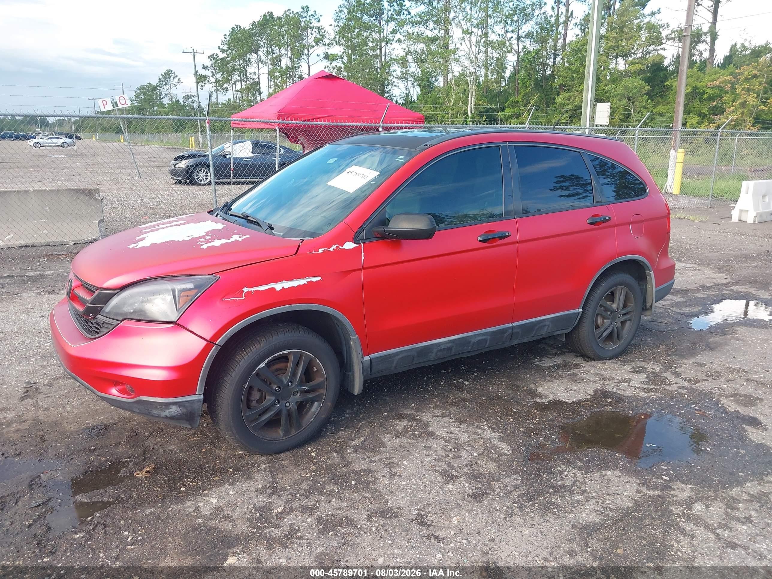 2011 Honda Cr-v Ex-l Red vin: 5J6RE3H76BL047122