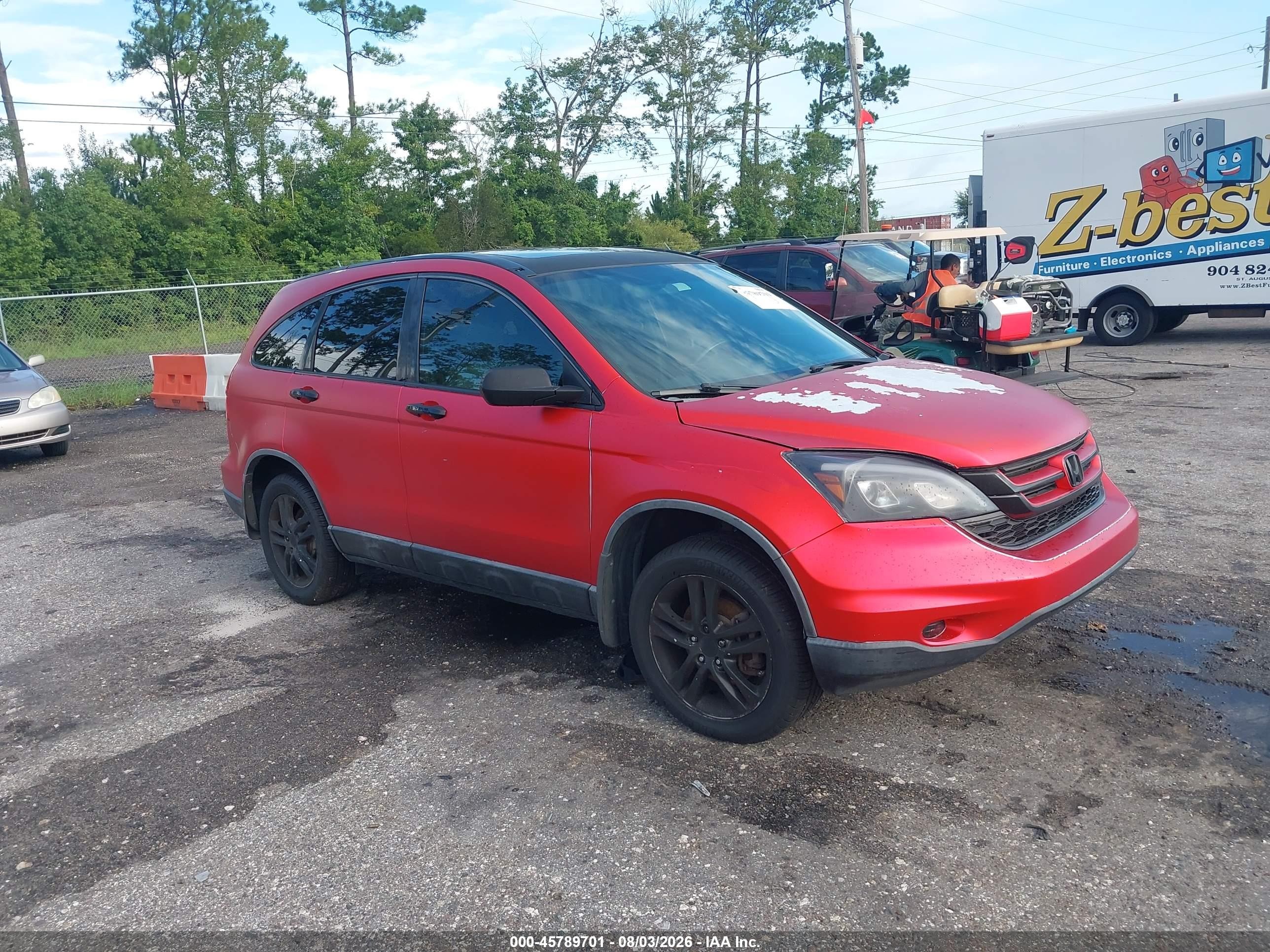 2011 Honda Cr-v Ex-l Red vin: 5J6RE3H76BL047122