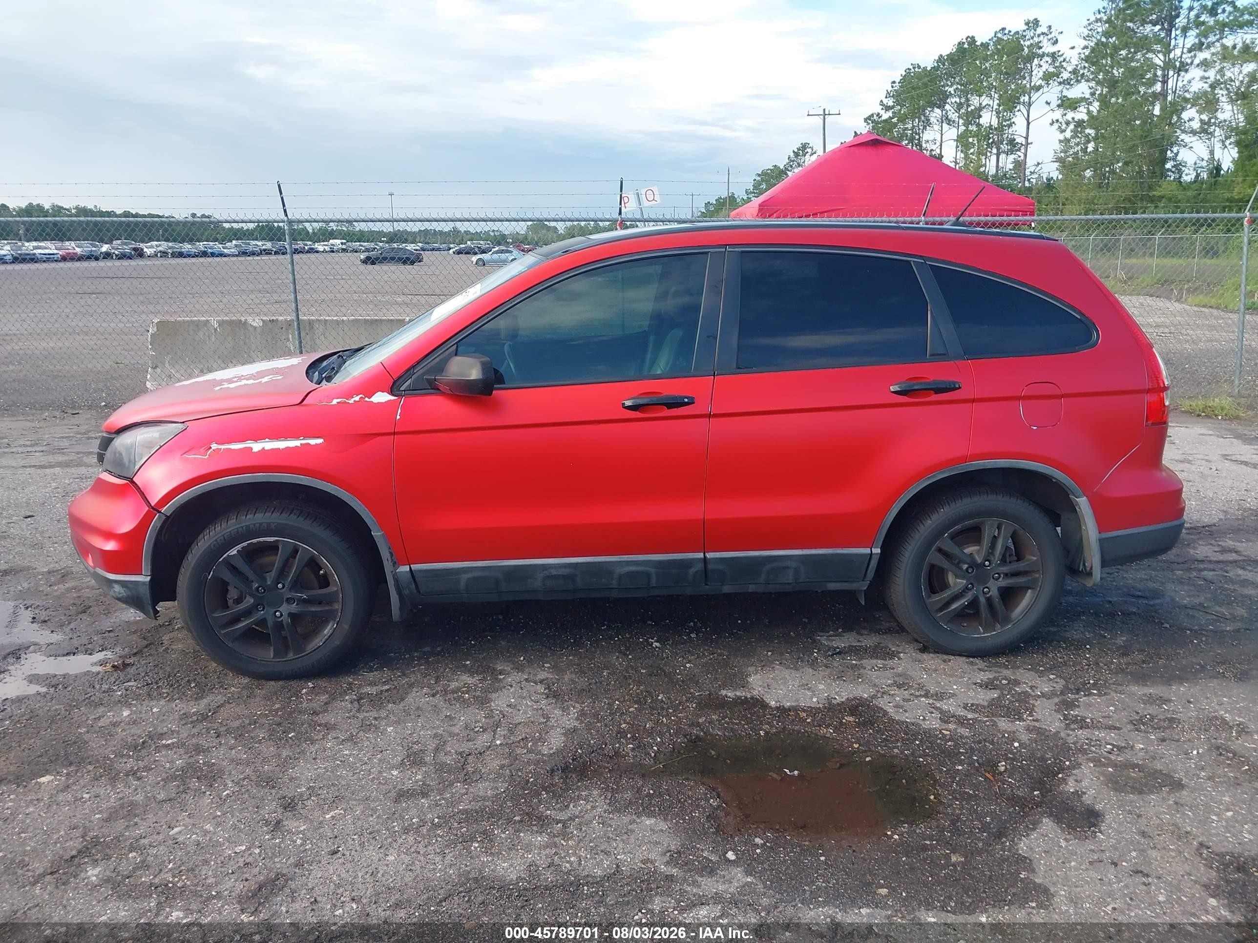 2011 Honda Cr-v Ex-l Red vin: 5J6RE3H76BL047122