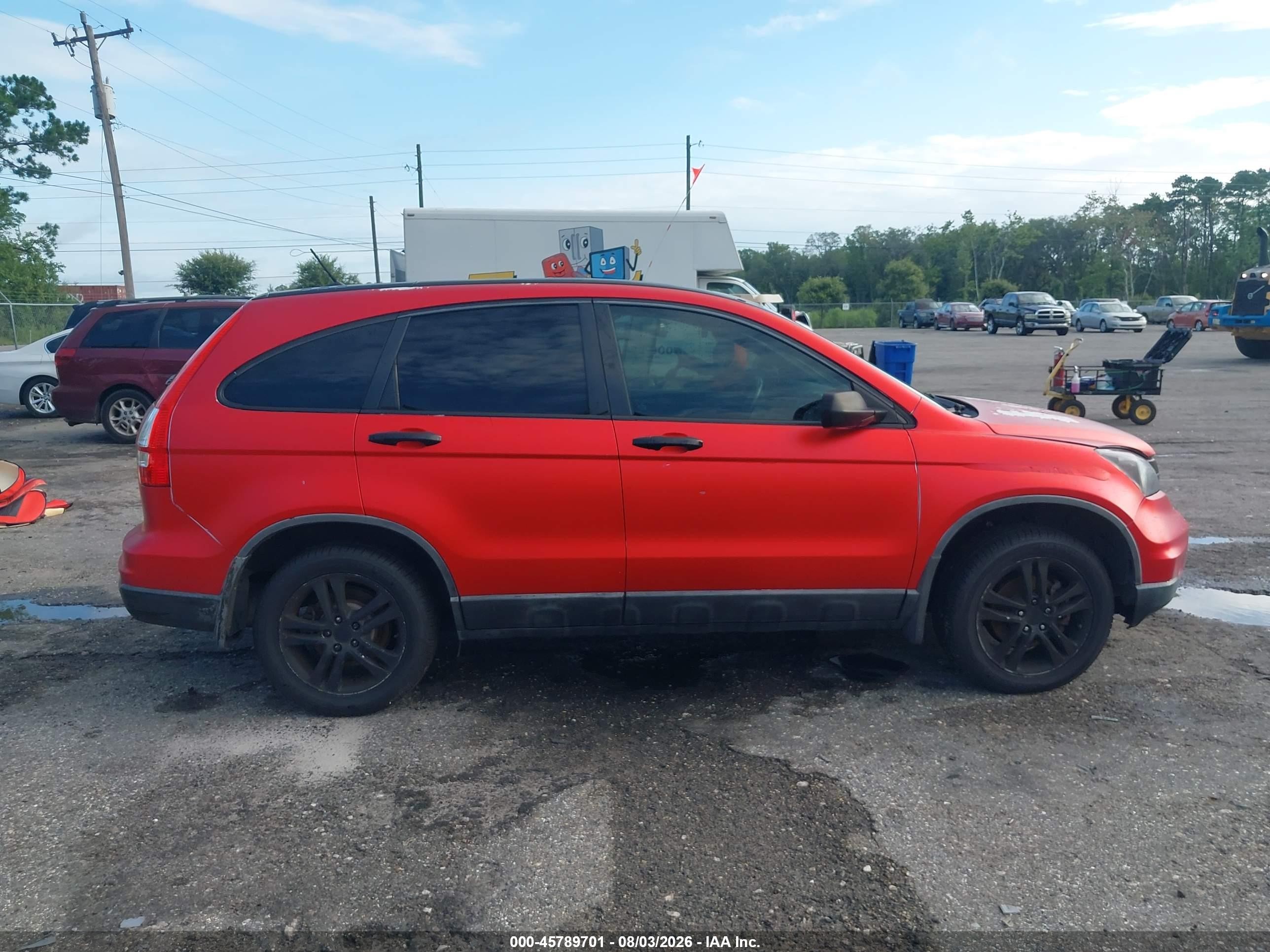 2011 Honda Cr-v Ex-l Red vin: 5J6RE3H76BL047122