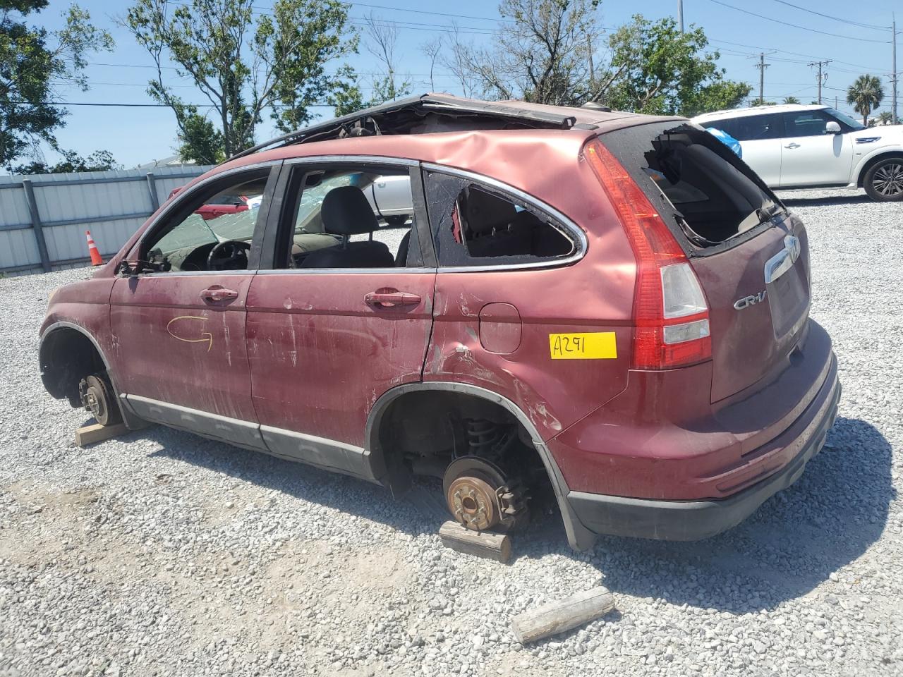 2010 Honda Cr-v Exl Burgundy vin: 5J6RE3H77AL000678